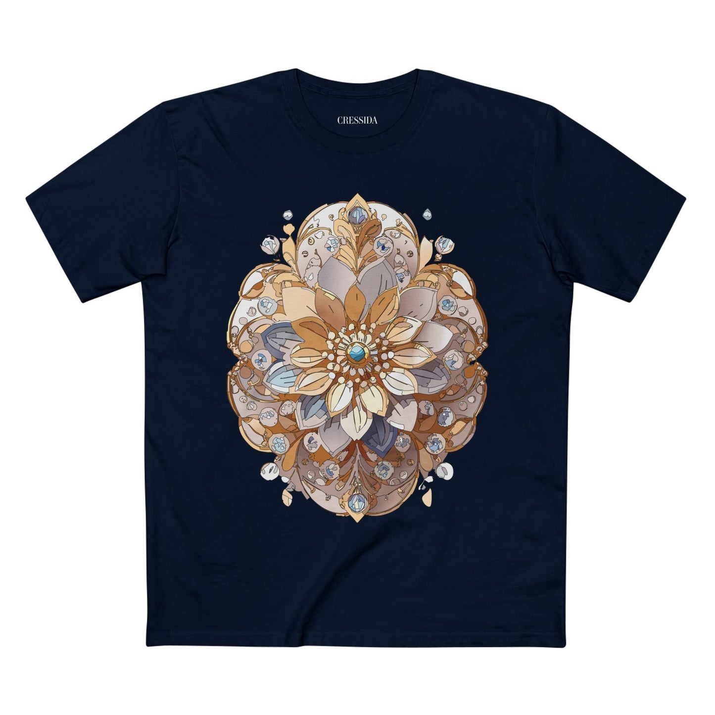 Floral Graphic T-Shirt Unisex 100 Cotton Art Design with Antique Flowers Tee 10