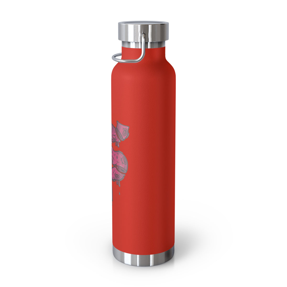 22oz Copper Insulated Water Bottle with Cartoon Design - CV72