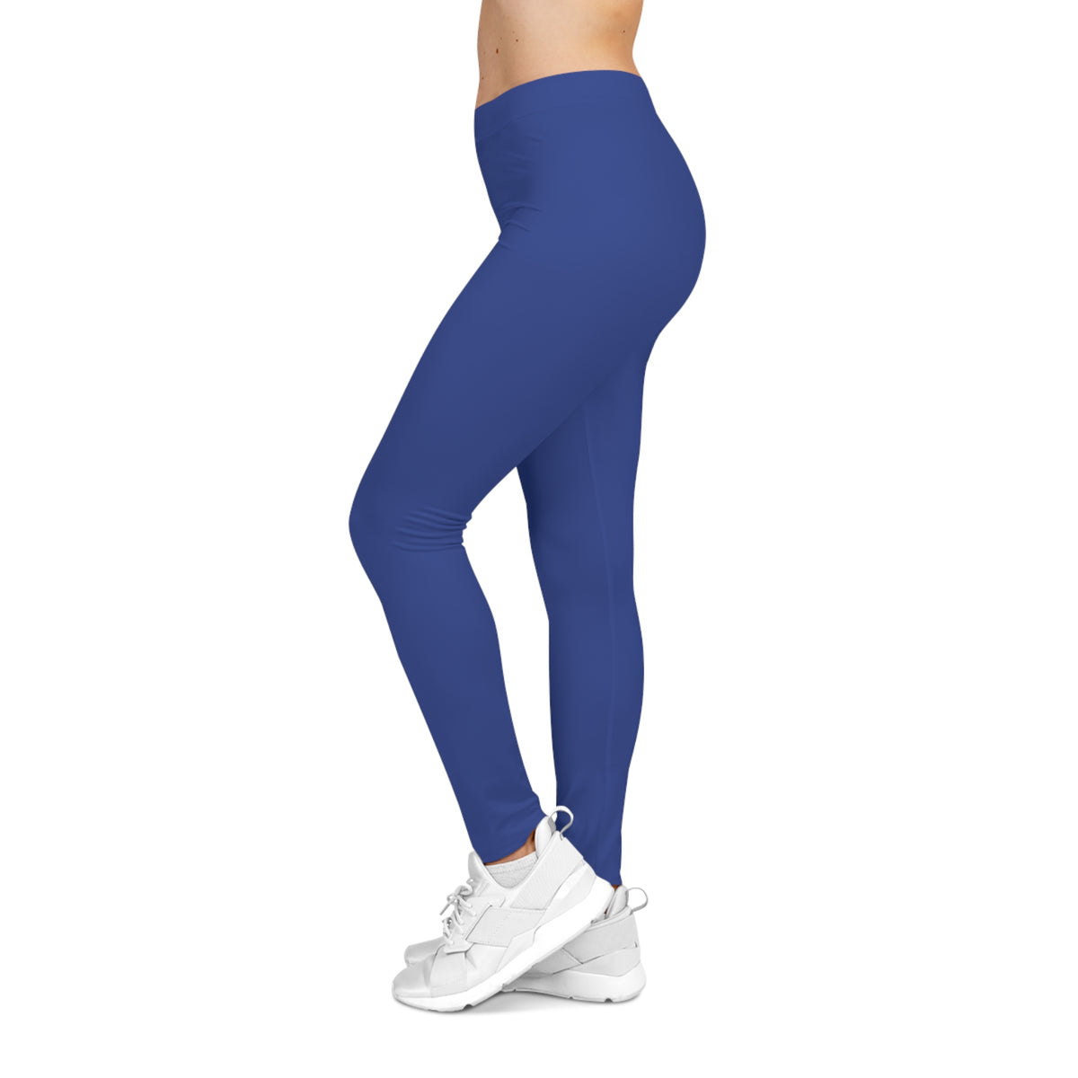 French Blue Color Women's Poly-Span Casual Leggings XS-2XL