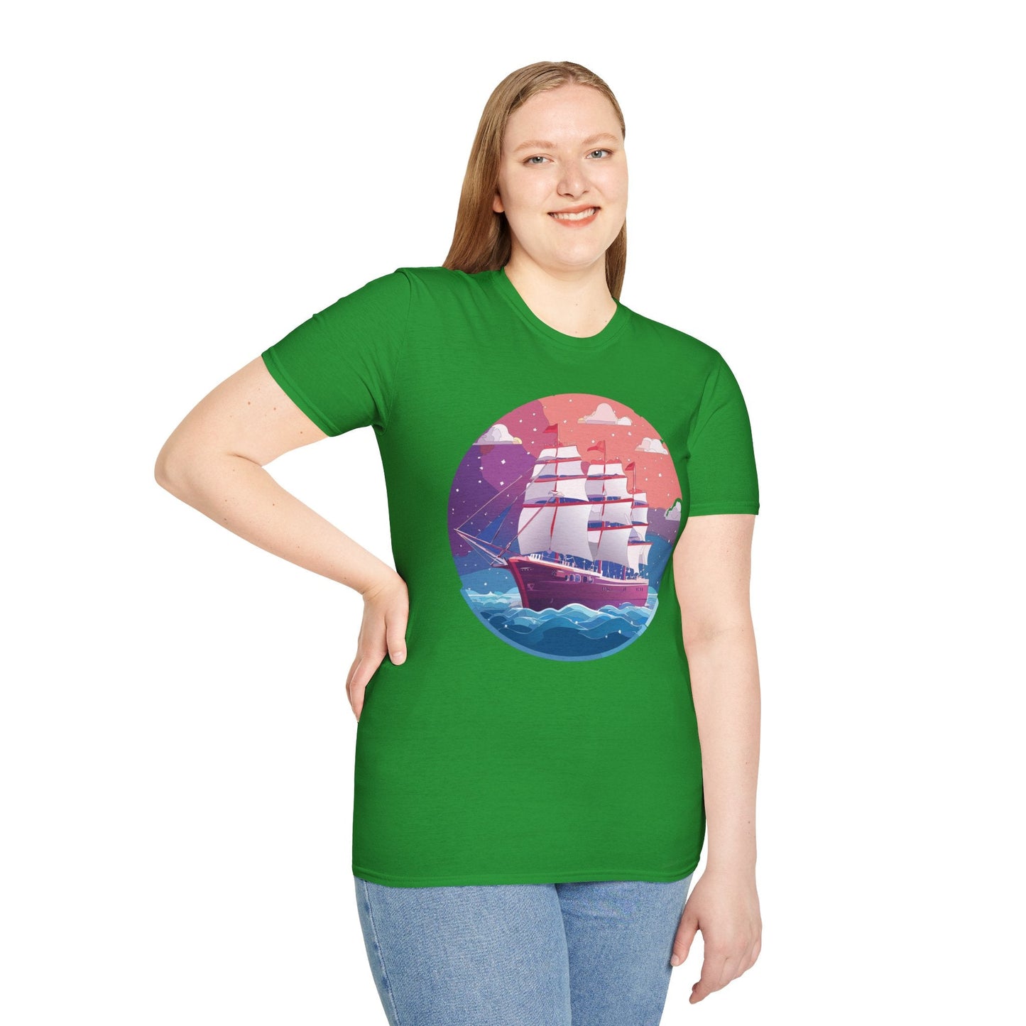 Unisex Gildan Softstyle 64000 T Shirt Ship Frigate Vessel Tee For Maritime Enthusiasts