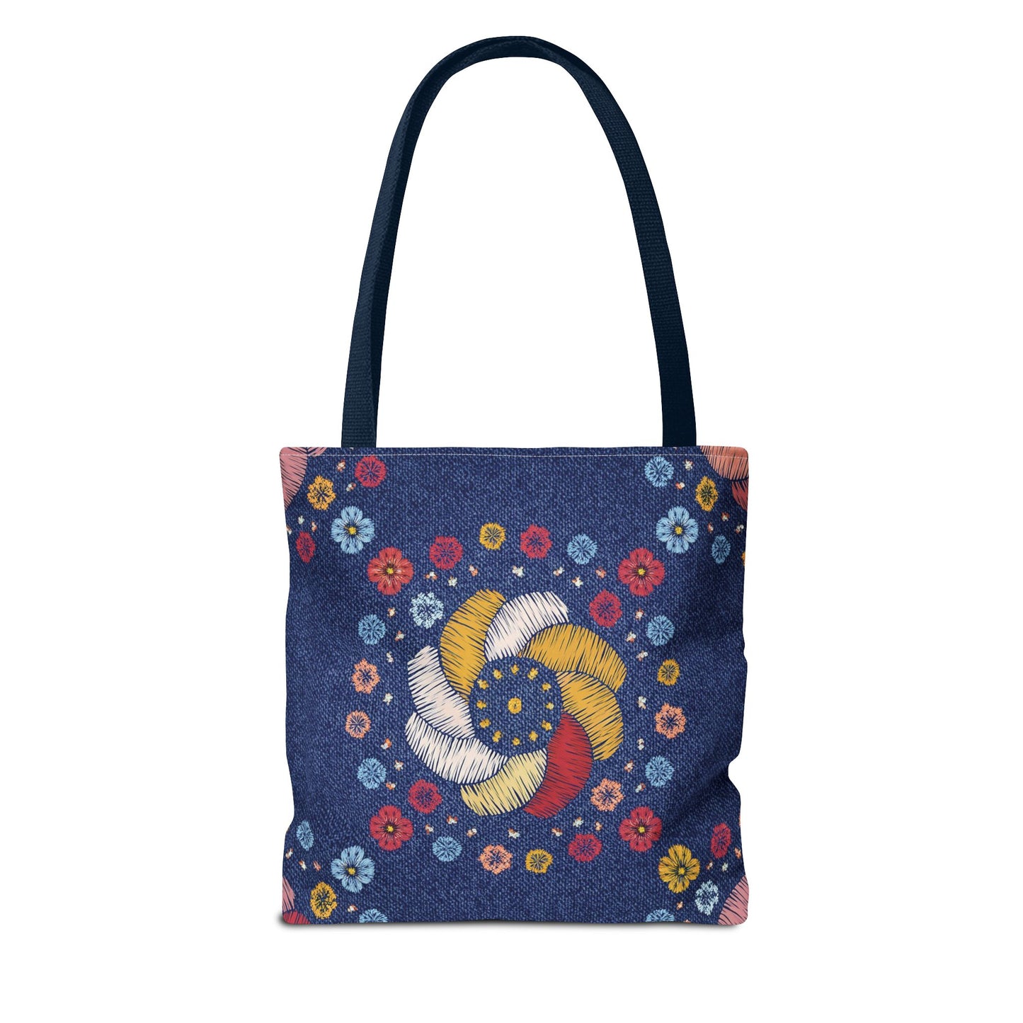 Denim Fabric Imitation Print Unisex Canvas Bag Poly Spun 3 Sizes Tote Bag 153