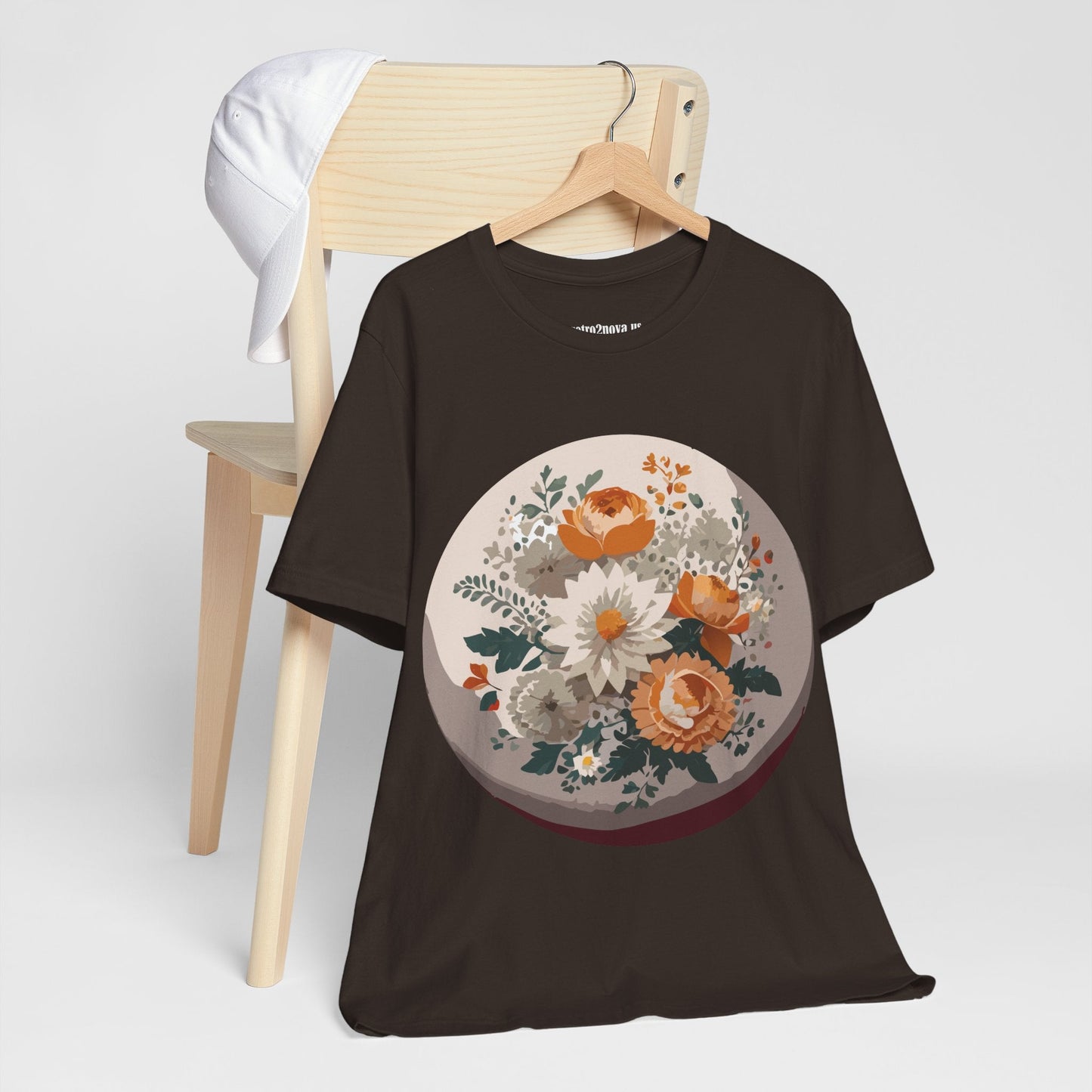 Floral Shirt Unisex Floral Print Jersey Tee Lightweight Breathable From Flowers Collection