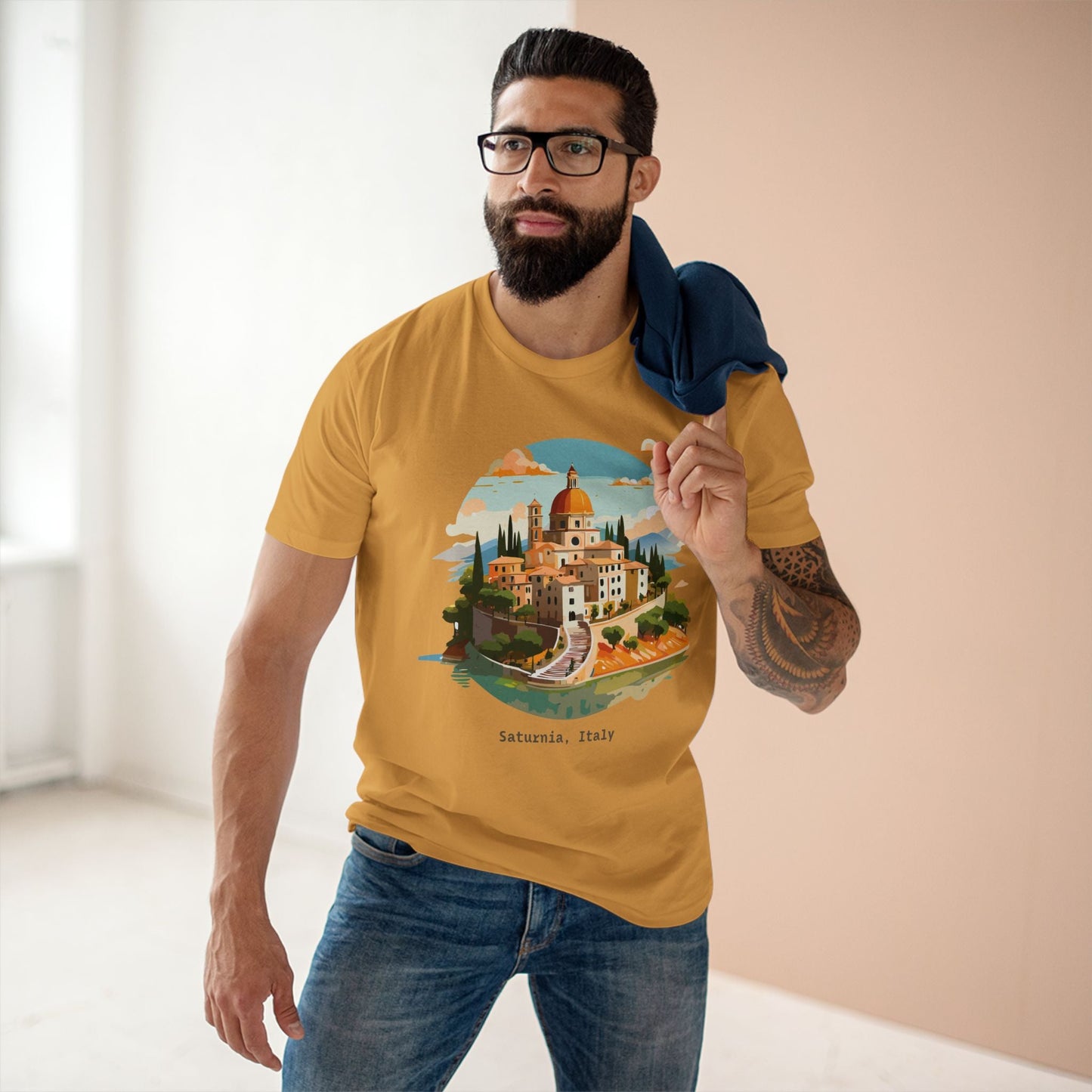 Italy Travel Shirt Unisex Tourist Tee With Original Art Design Retro2Nova Premium Cotton