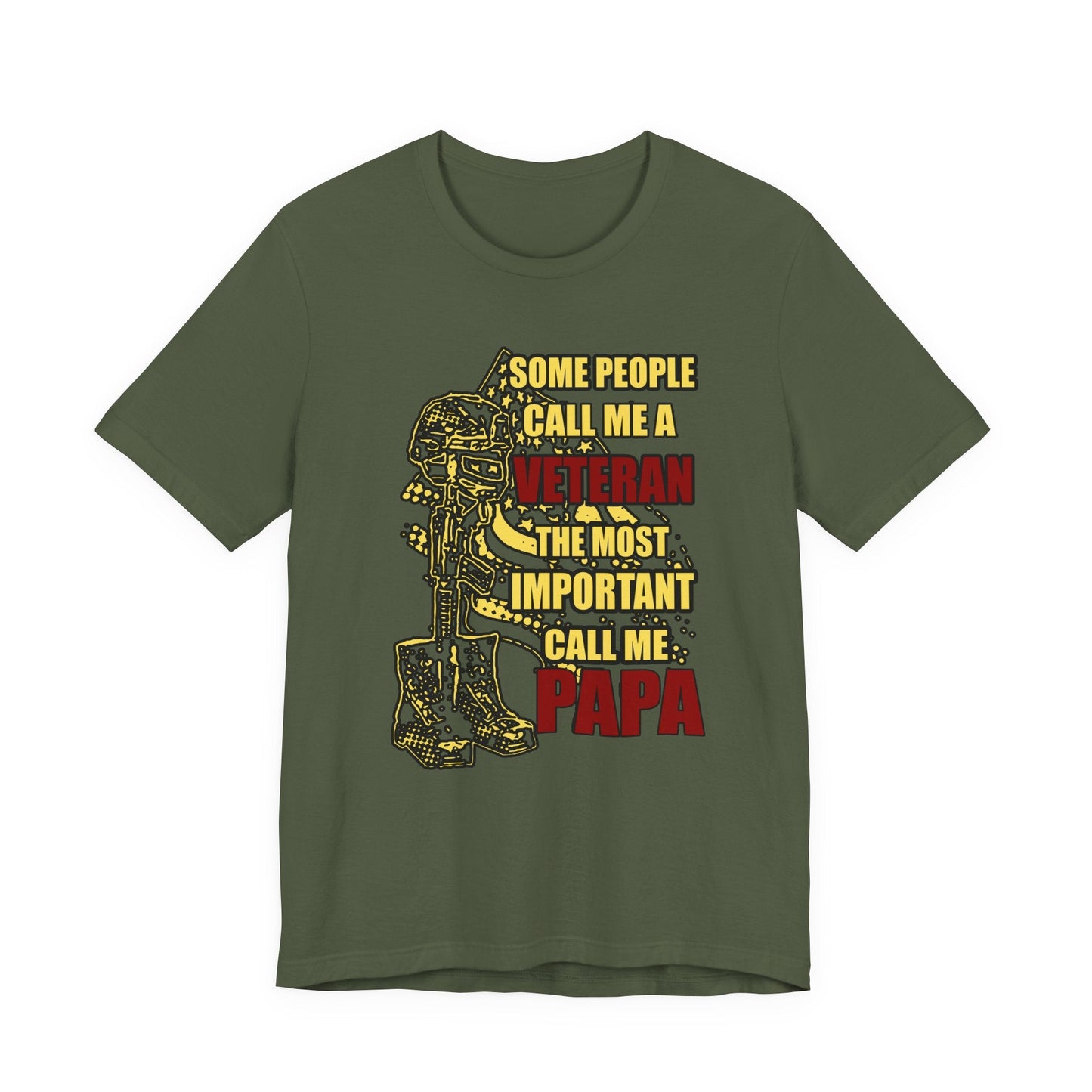 Army Veteran Patriotic Graphic Design Unisex Cotton T-Shirt v58