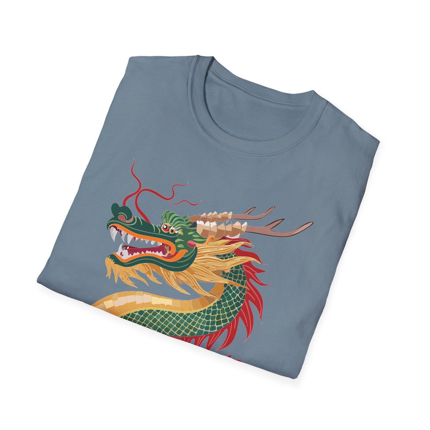 Dragon Graphic Unisex Cotton Softstyle Art Design Tee With Animals 9