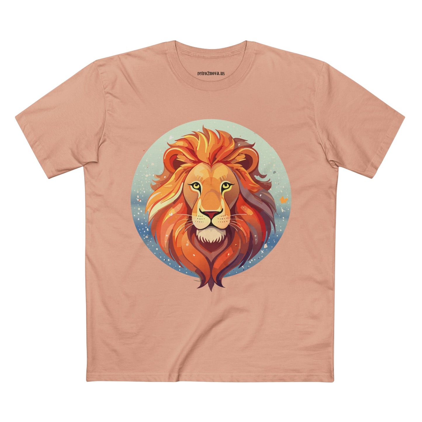 Lion Art Shirt Unisex Premium Cotton Tee With Original Art Design From Retro2Nova Art Collection Worldwide