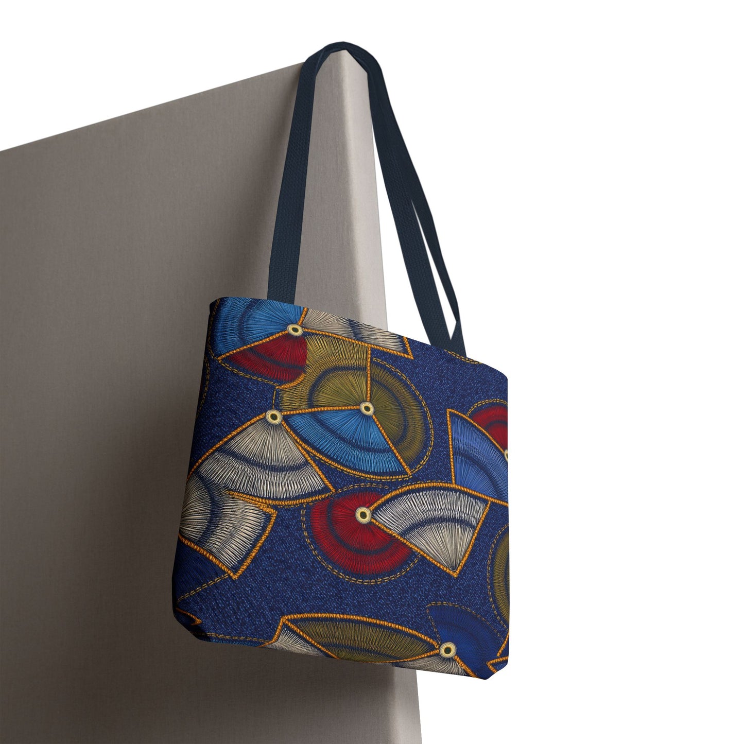 Denim Fabric Imitation Print Unisex Canvas Bag Poly Spun 3 Sizes Tote Bag 142