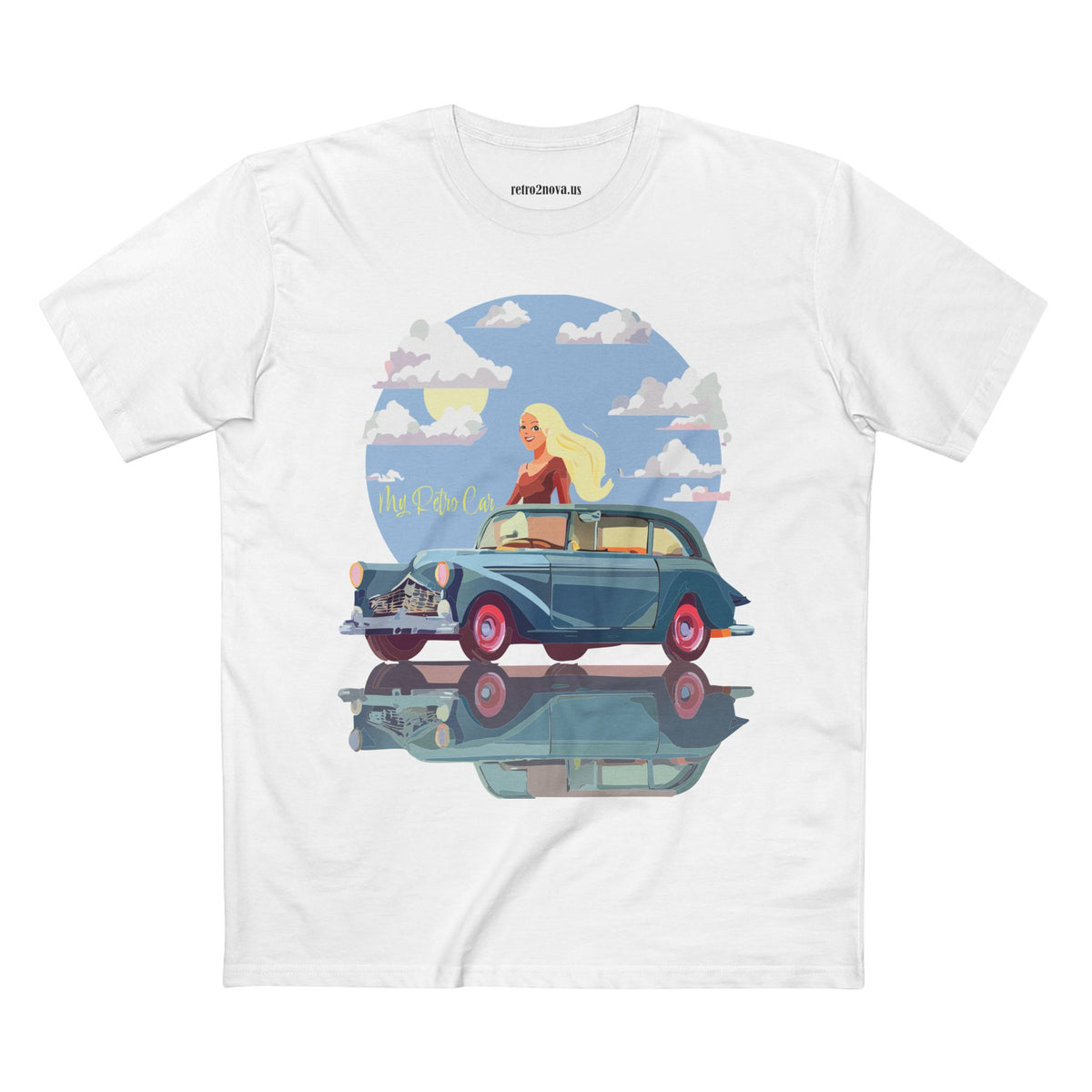 Retro Car Vintage Graphic Tee Staple Unisex 100 Cotton Tee Shirt - RC-12