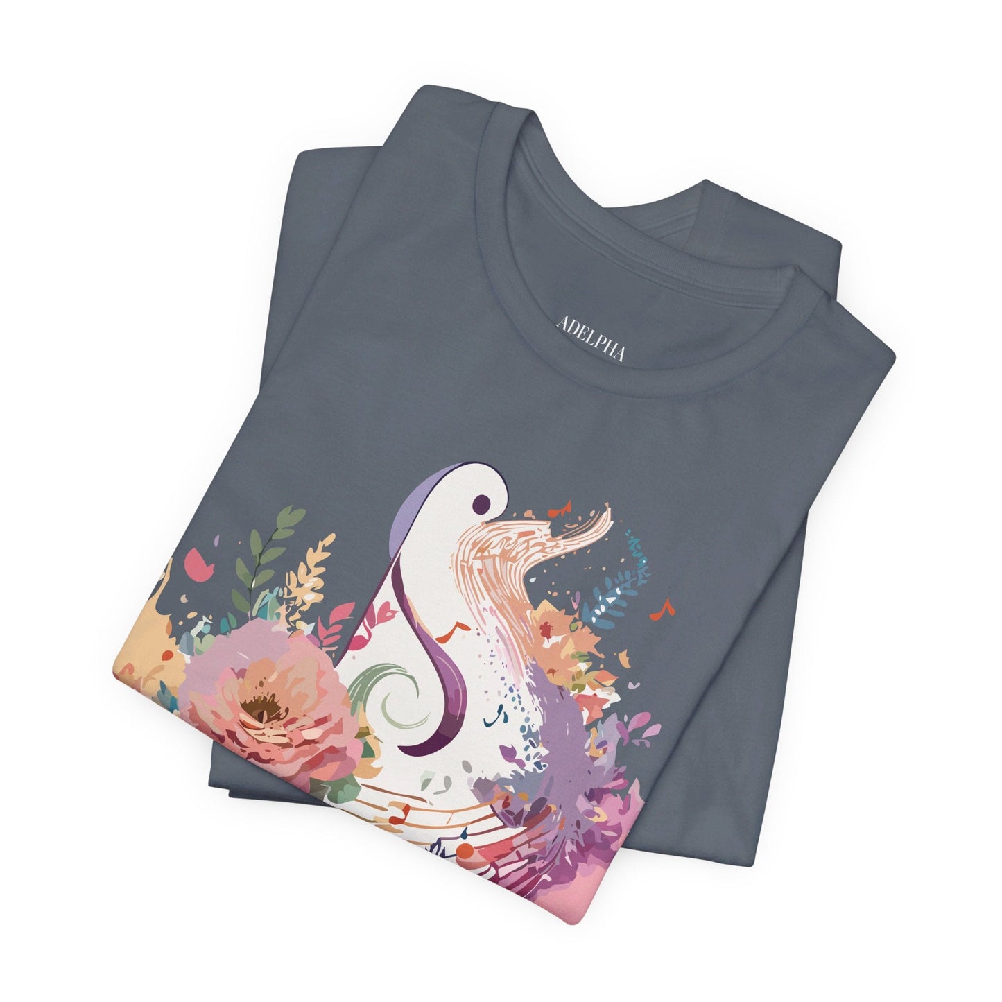 Adelpha Graphic Tee Unisex Short Sleeve Vintage Inspired Artwork Music Theme T Shirt