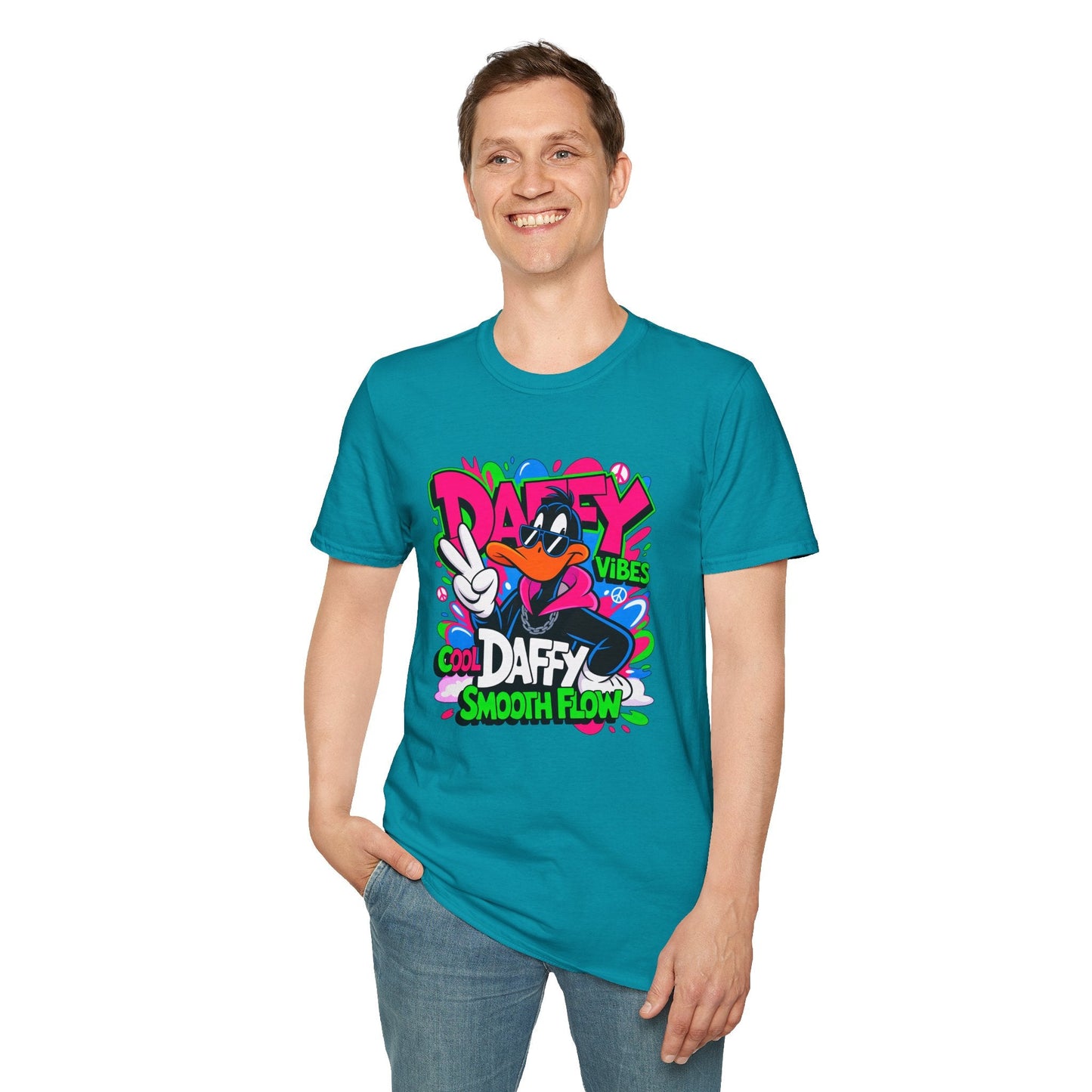 Unisex Cartoon T Shirt With Funny Animals Design Animation Tee Made From Softstyle Cotton