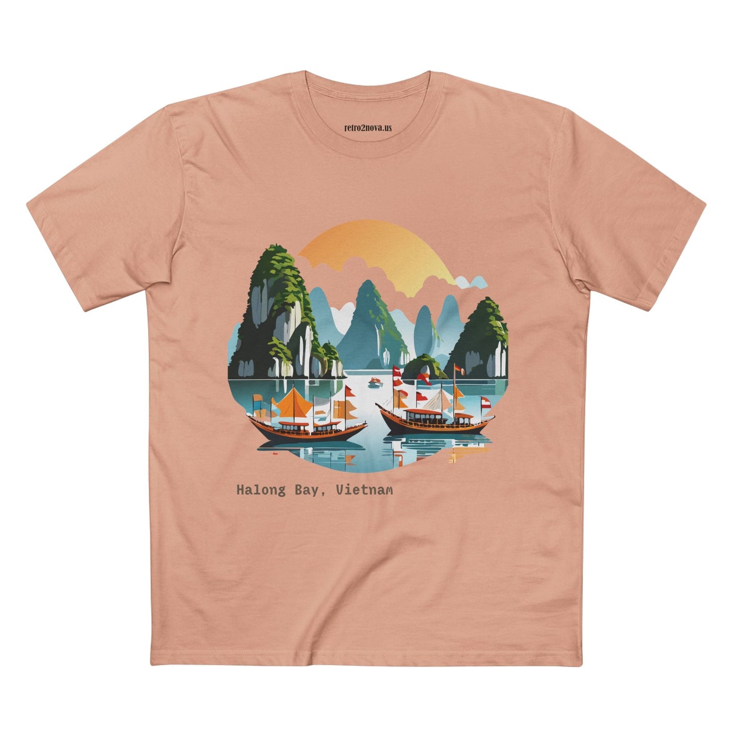Travel Shirt Vietnam Tourist TT33 Unisex Premium Cotton Art Tee Retro2Nova Discover Art
