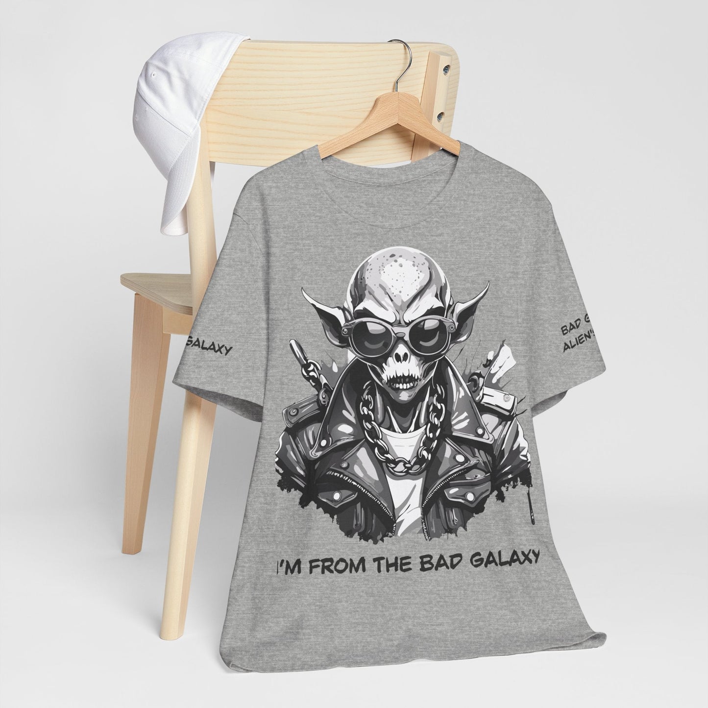 Alien Tee Shirt From Bad Galaxy Made To Order 100 Percent Cotton Eco Friendly Inks Free Shipping