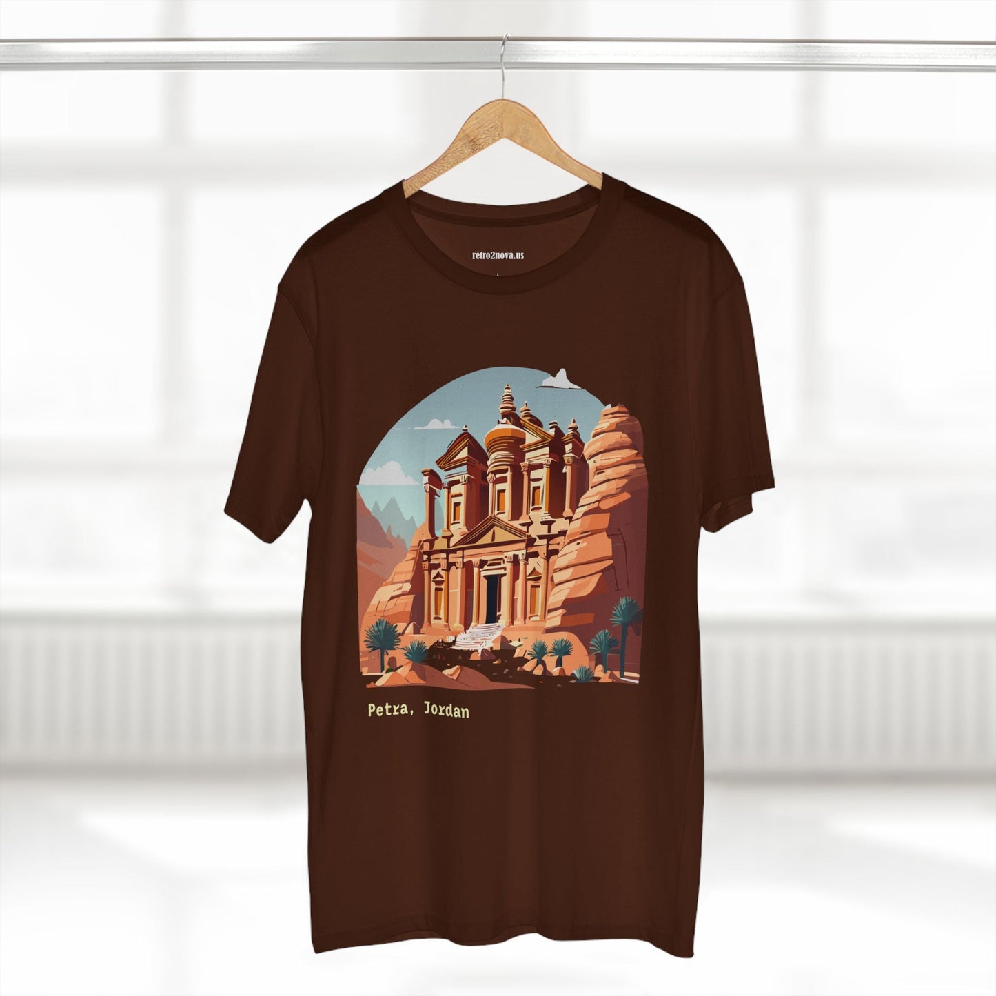 Travel Shirt Unisex Petra Tourist Shirt Art Design Premium Cotton Tee Retro2Nova