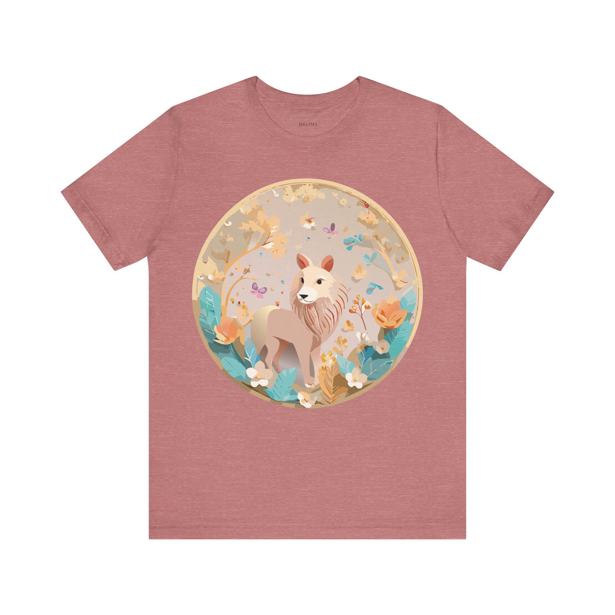 Medallion Graphic Unisex Cotton Bella+Canvas Tee with Art Design d59