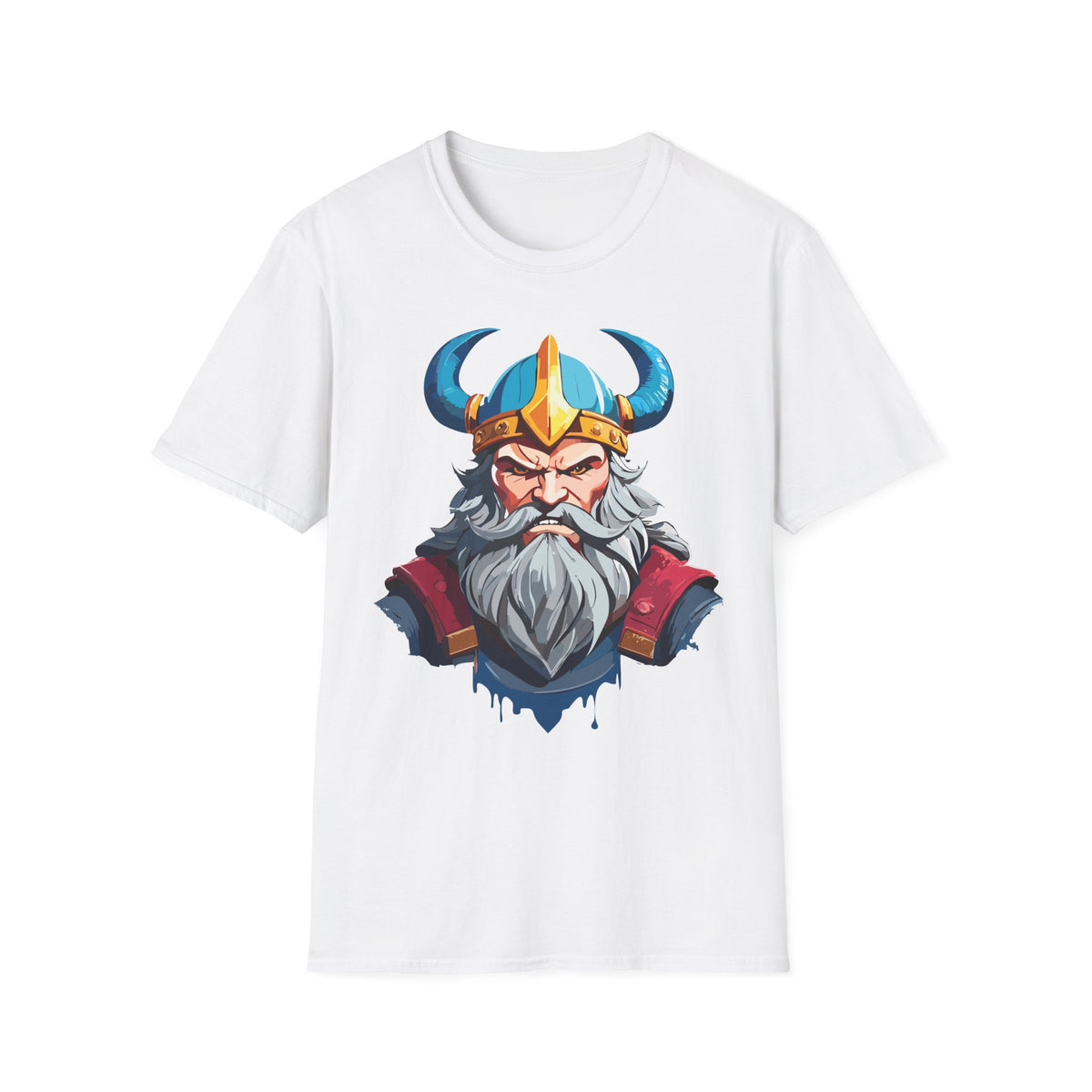 Viking Warrior Helmet T-Shirt | Norse God Illustration