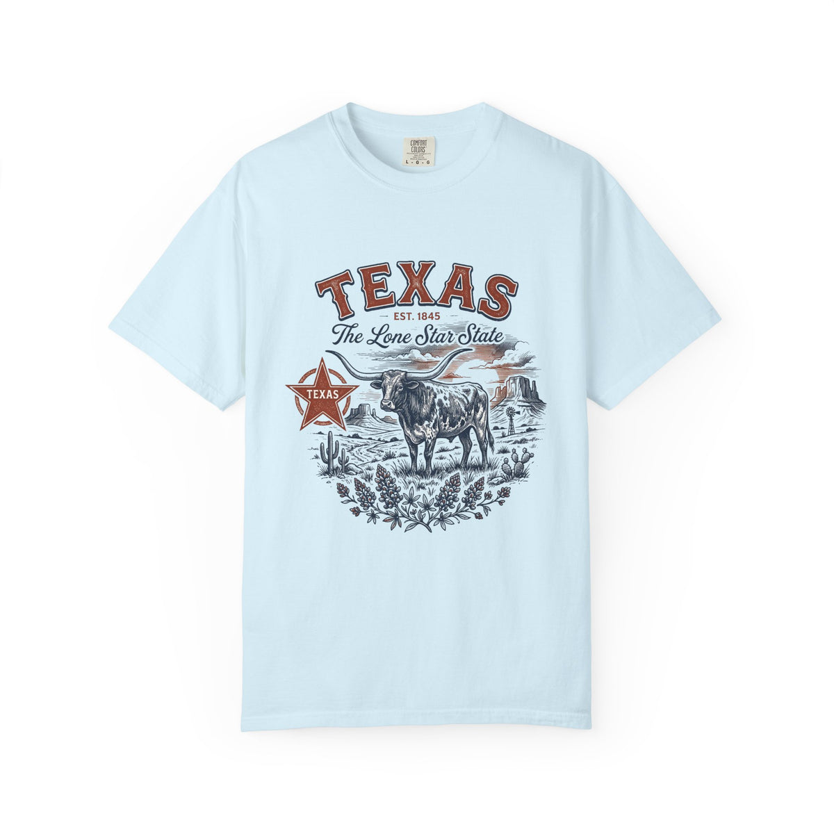 Texas State Vintage Travel Tourist Graphic Tee Unisex 100 Cotton Comfort Colors T-Shirt