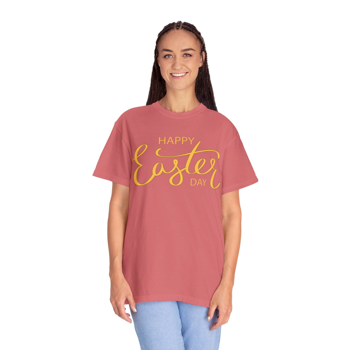 Happy Easter Day T-Shirt, Tee Shirt with Easter Signature, T Shirt with Easter Prints, Tee Shirt with Easter Design