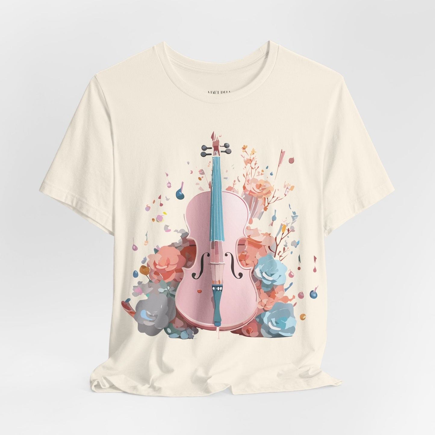 Music Graphic Unisex 100 Cotton Vintage Art with Musical Elements Tee 12