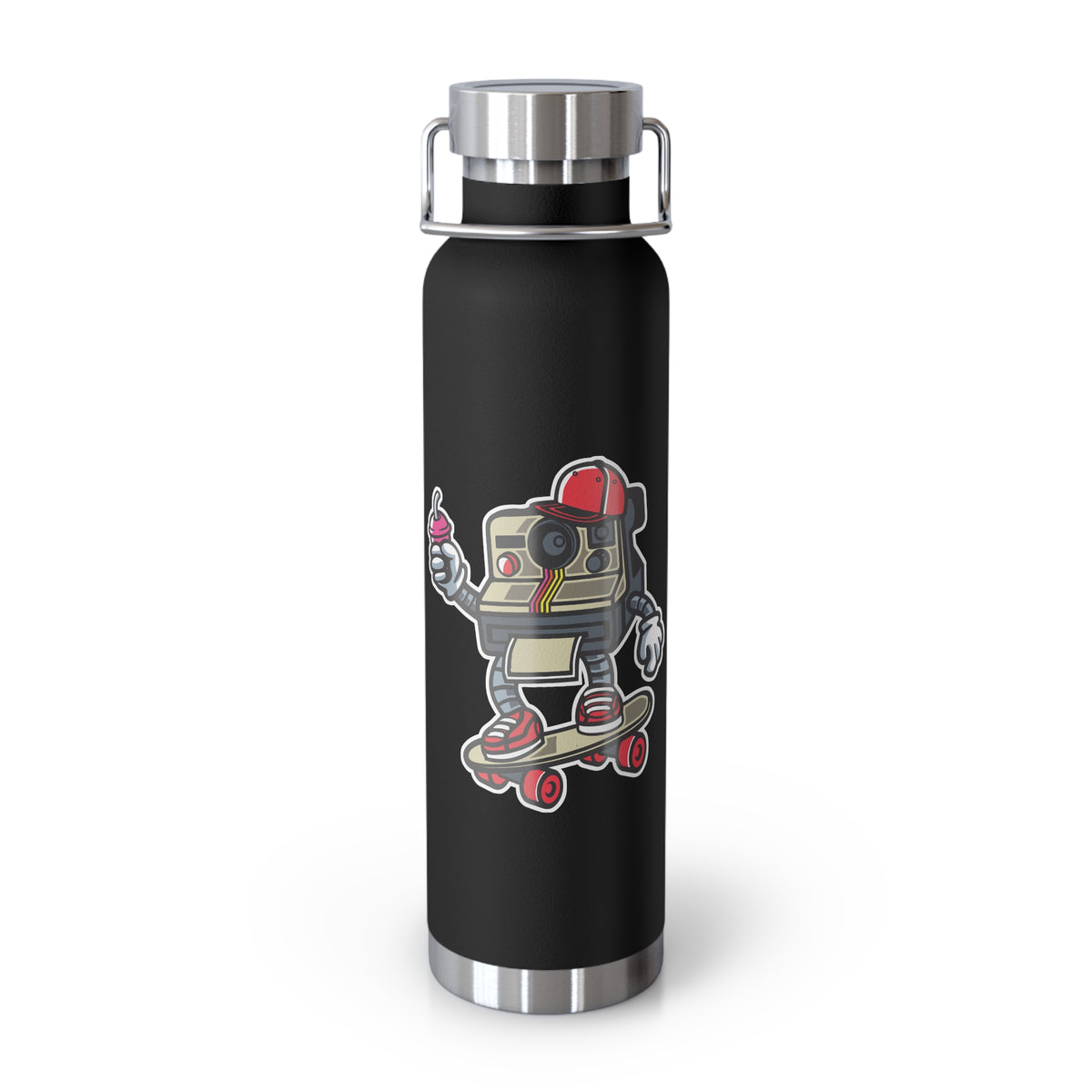 22oz Copper Insulated Water Bottle with Cartoon Design - CV106
