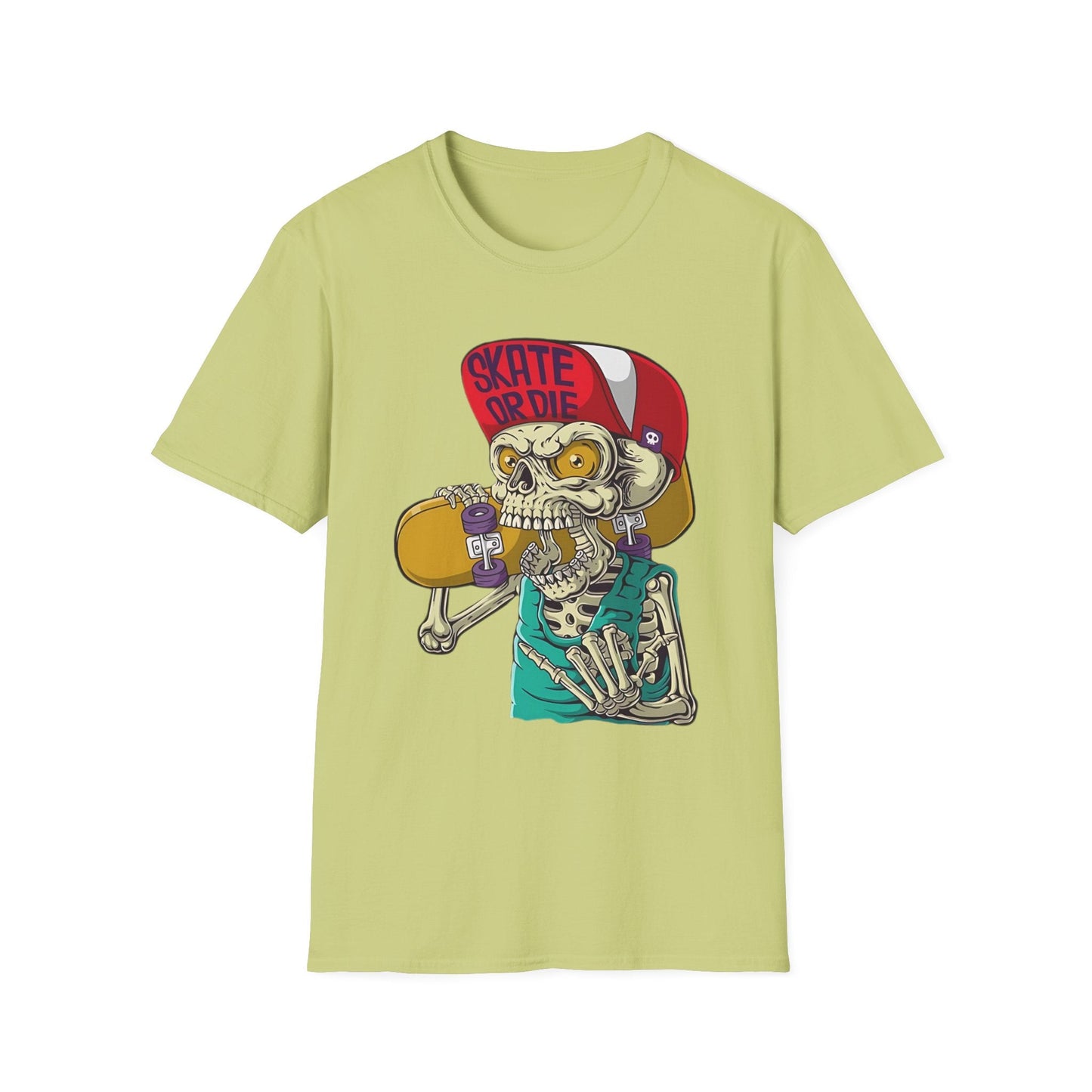 Skull T Shirt Skeleton Tee Unisex Softstyle Cotton Gildan 64000 Graphic Tee For Everyday Wear
