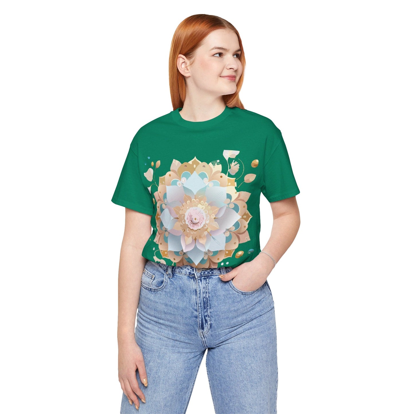 Mandala Graphic Tee Unisex Jersey Short Sleeve Featuring Vintage Inspired Adelpha Artwork