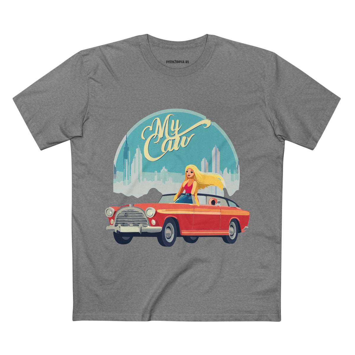 Retro Car Vintage Graphic Tee Staple Unisex 100 Cotton Tee Shirt - RC-13