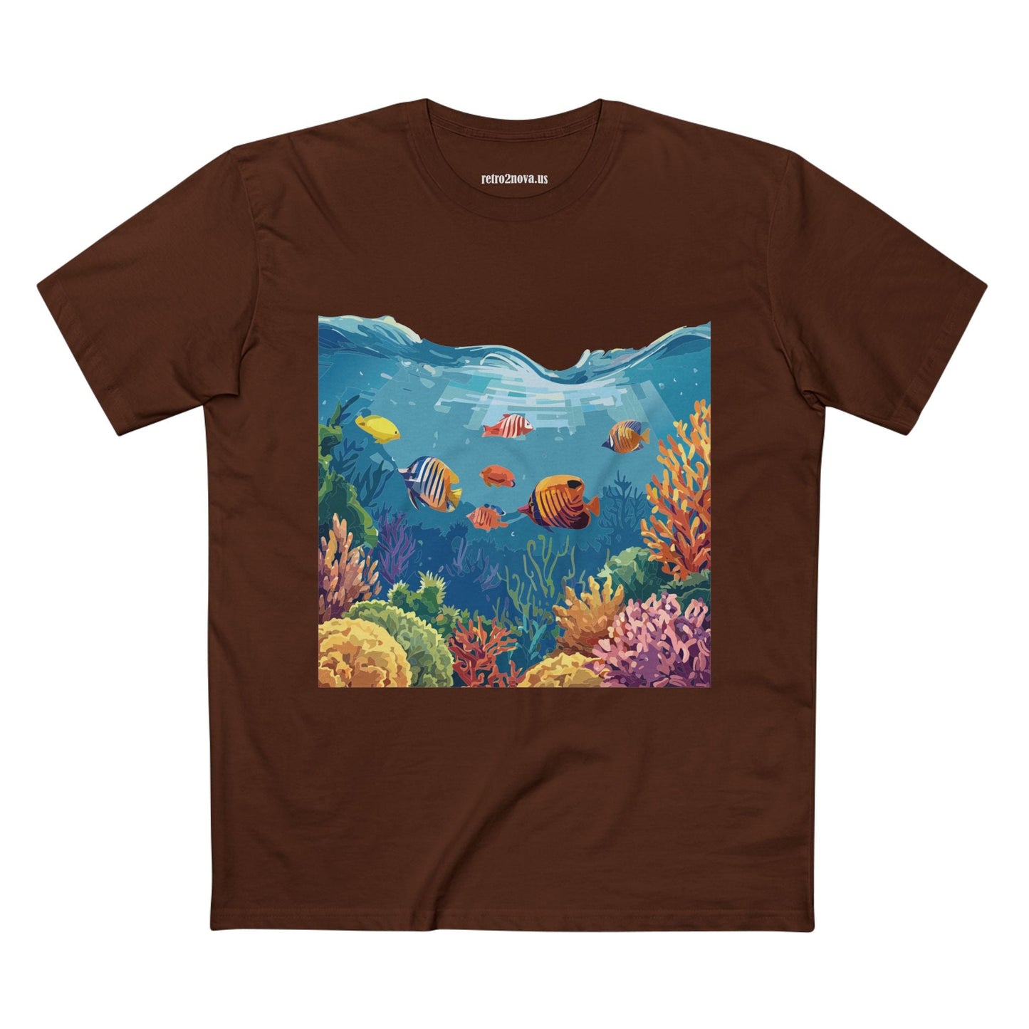 Ocean Pacific OP-25 Unisex Premium Cotton Tee With Original Art Design By Retro2Nova Art Collection
