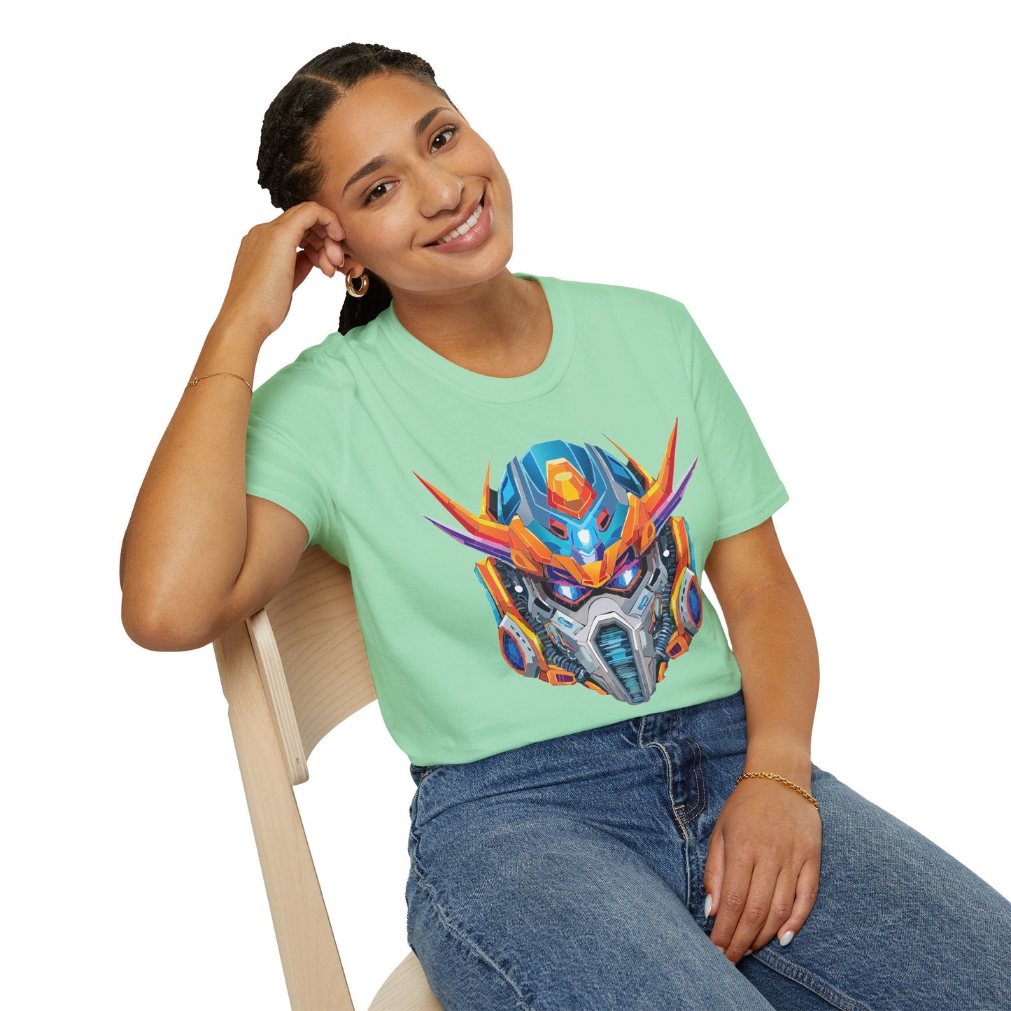 Cyborg Tee Unisex Robot And Terminator Shirt Softstyle 64000 Cotton Ring Spun Graphic Tee Everyday
