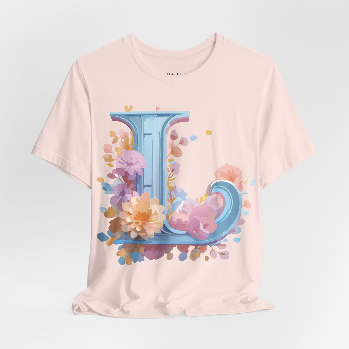 Letter L Graphic Unisex Cotton Bella+Canvas Tee with Art Letter Design