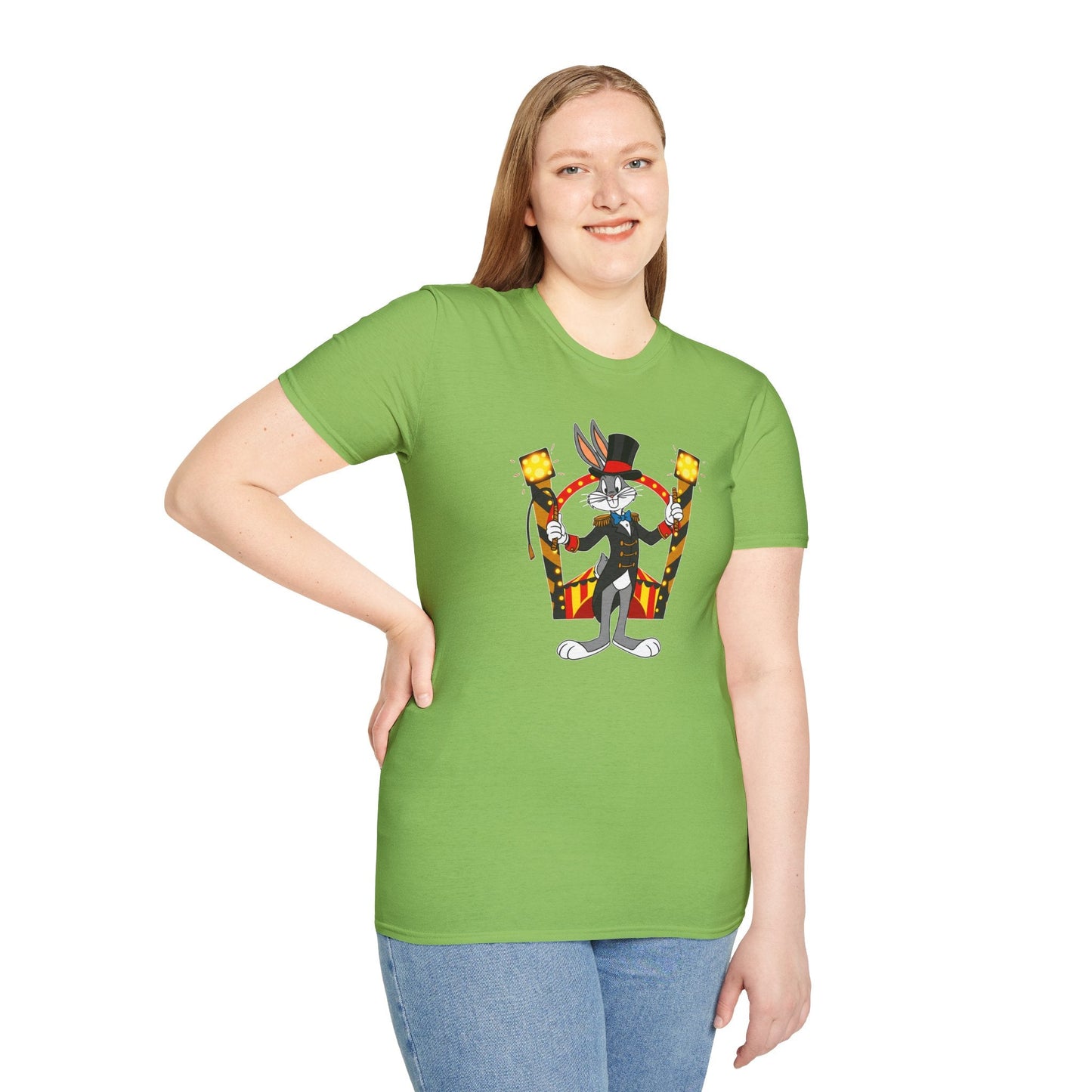 Cartoon Bunny Graphic Unisex Cotton Animal Animation Artwork Design Tee 14