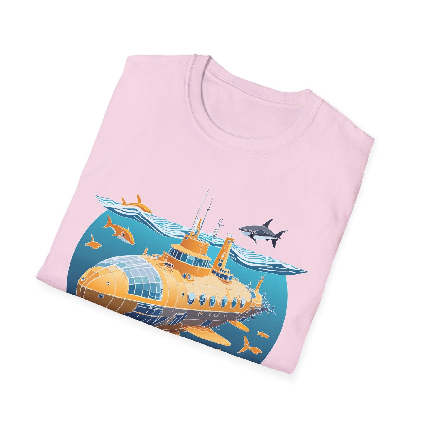Ocean Themed Unisex Softstyle T Shirt 100 Percent Ring Spun Cotton U Boat Design Tee Everyday