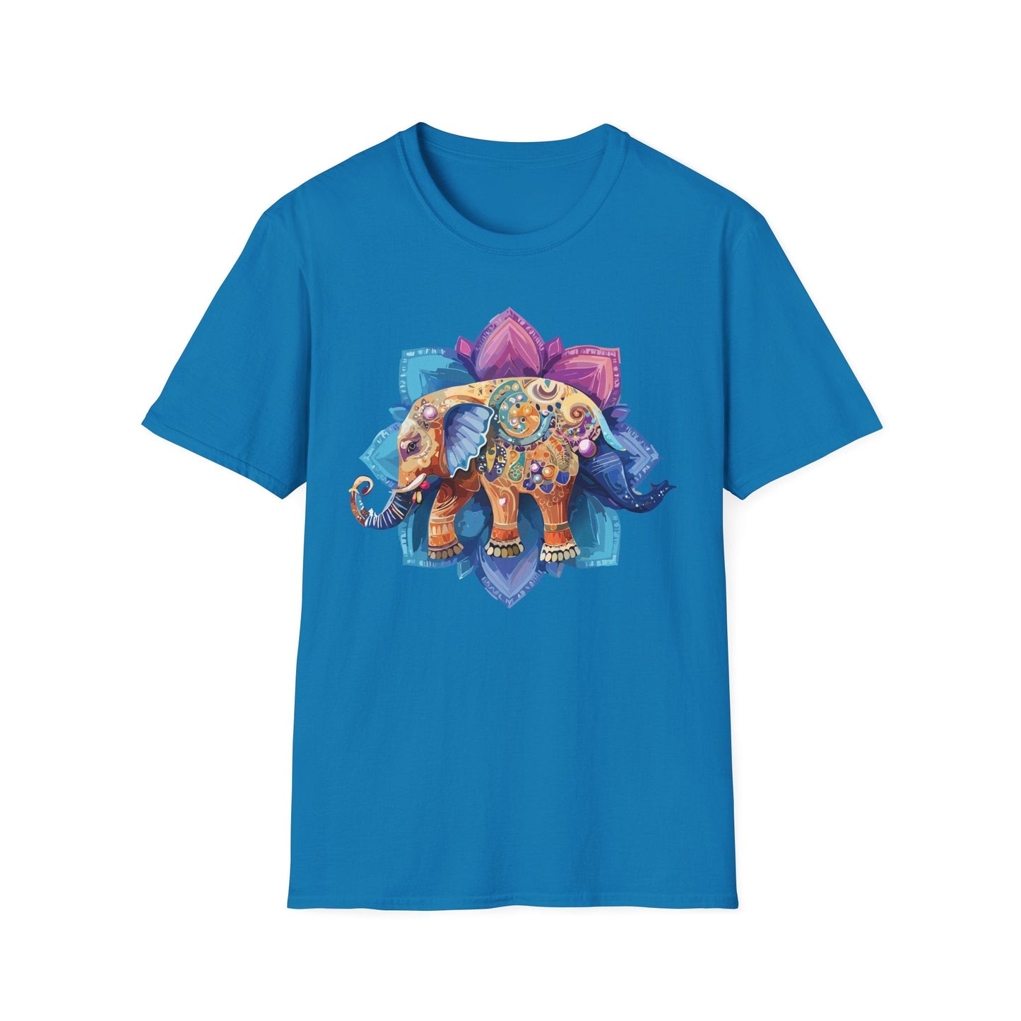Unisex Elephant T Shirt Softstyle Gildan 64000 Cotton Tee For Animal Lovers And Collectors
