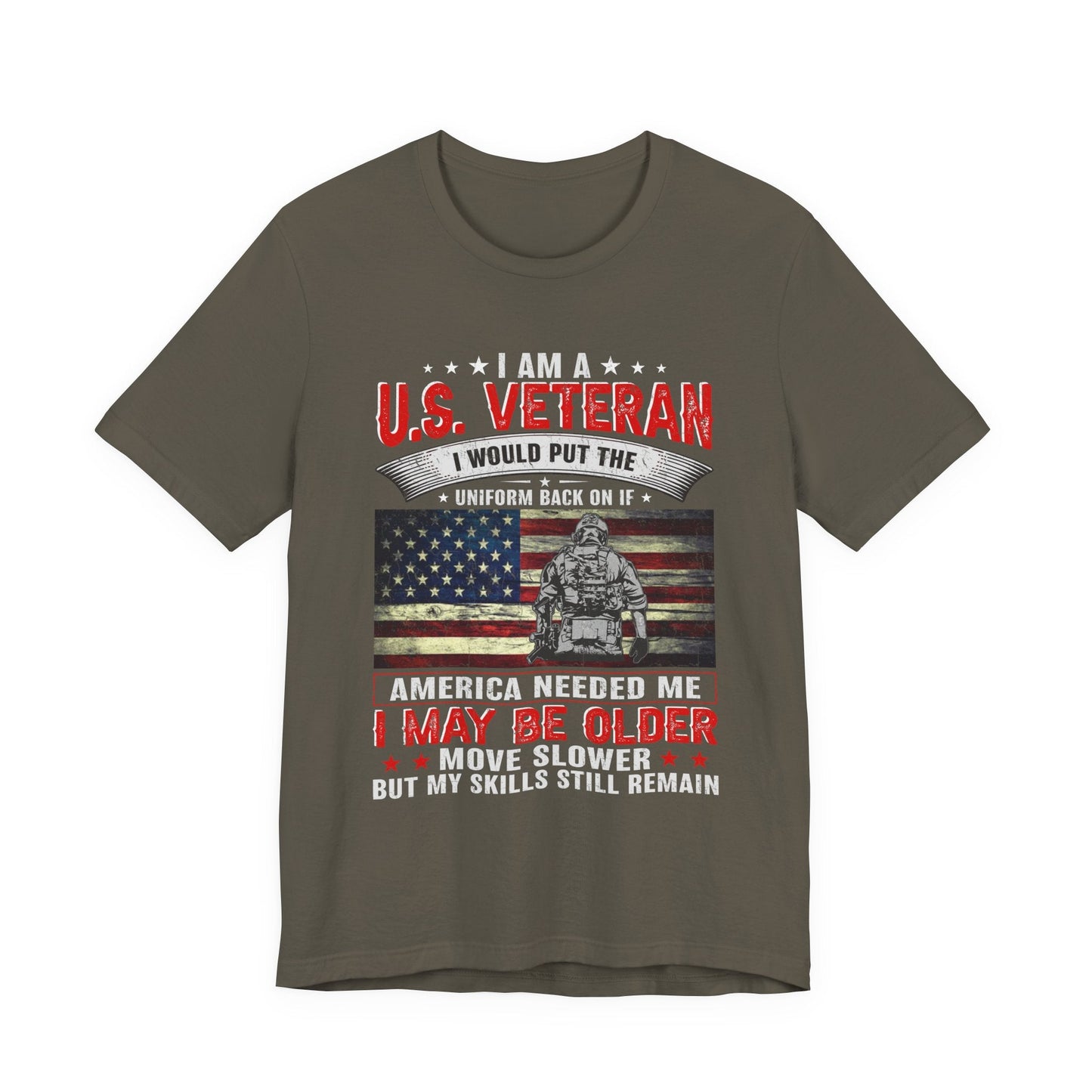 Army Veteran Patriotic Graphic Design Unisex Cotton T-Shirt v25