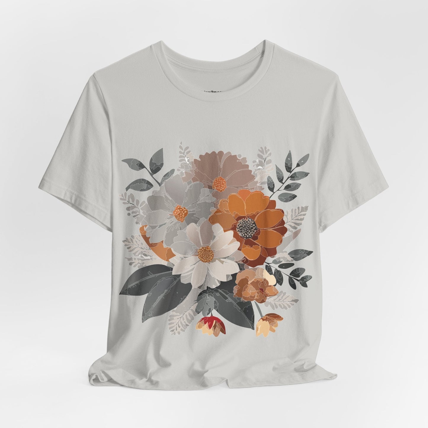 Flowers Shirt Floral Shirt Unisex Tee Lightweight Jersey Short Sleeve Floral Print Free Shipping