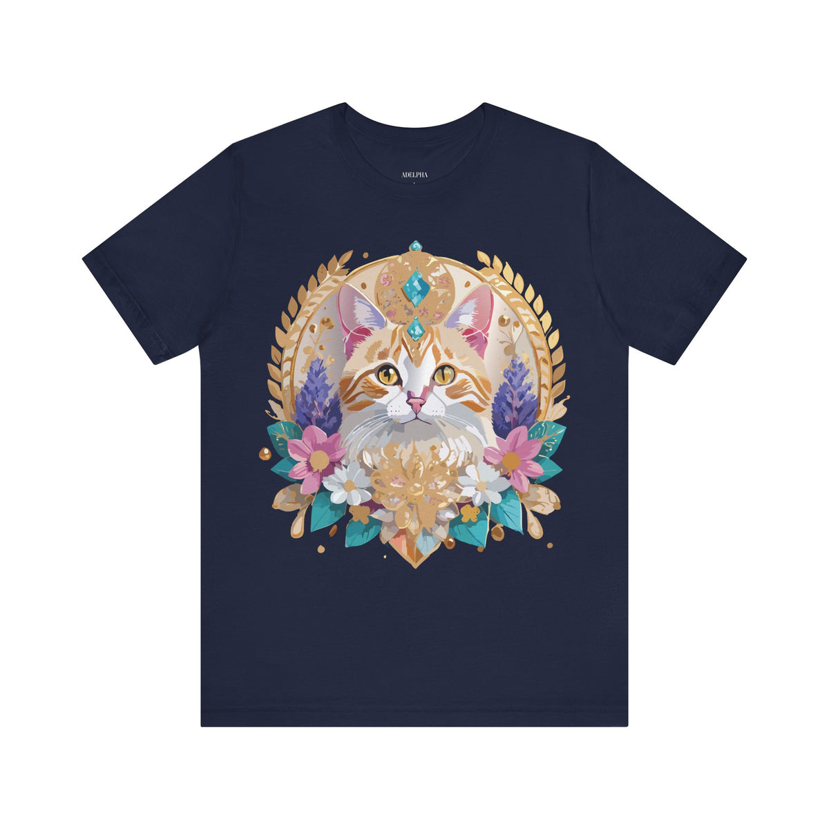 Medallion Graphic Unisex Cotton Bella+Canvas Tee with Art Design d71