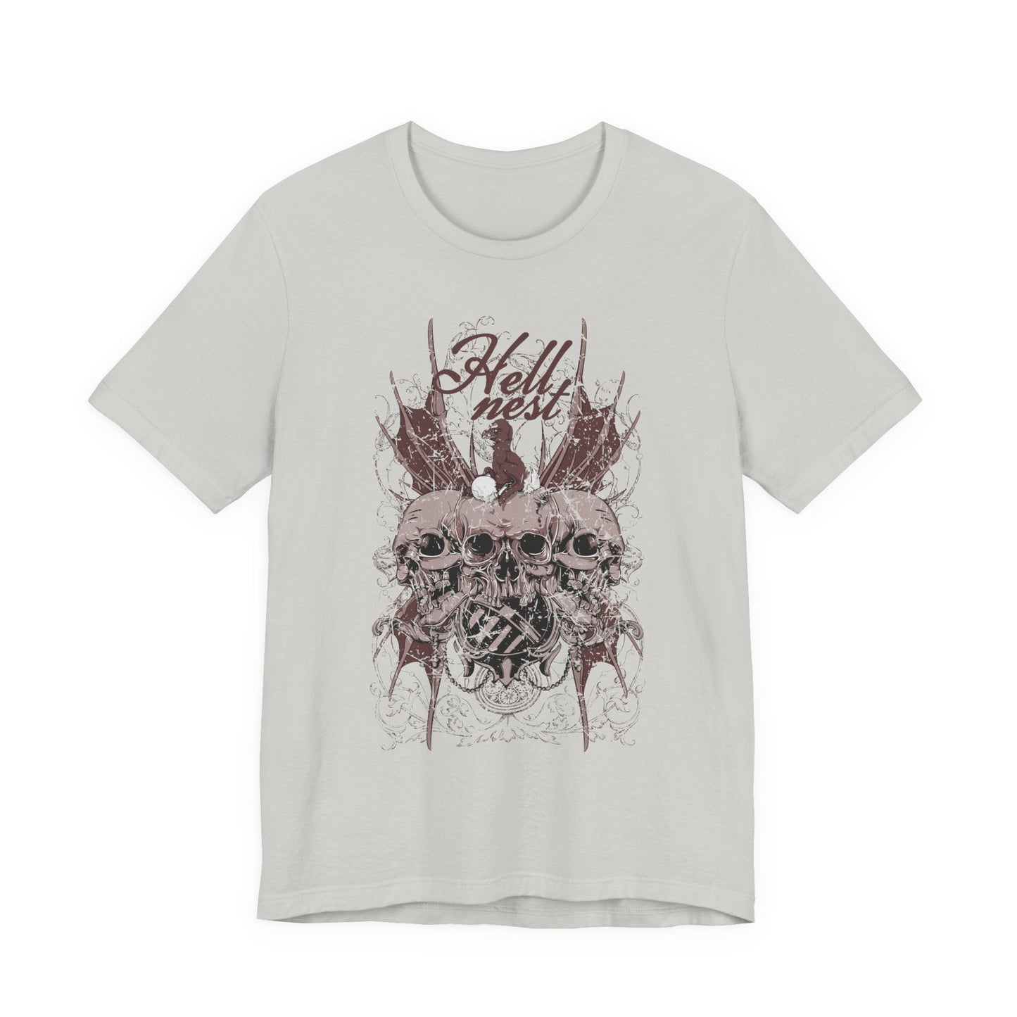 Skull Cluster graphic tee Gothic skulls grunge floral design