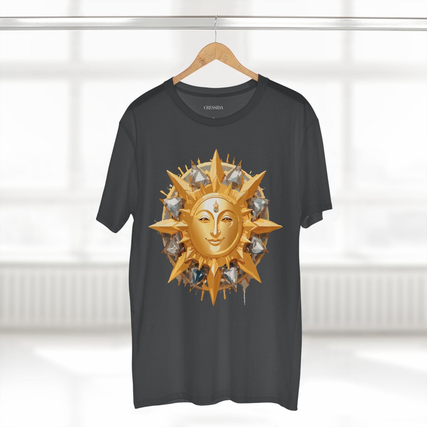 Gold Sun Graphic Unisex 100 Cotton T-Shirt with Golden Art Design 14