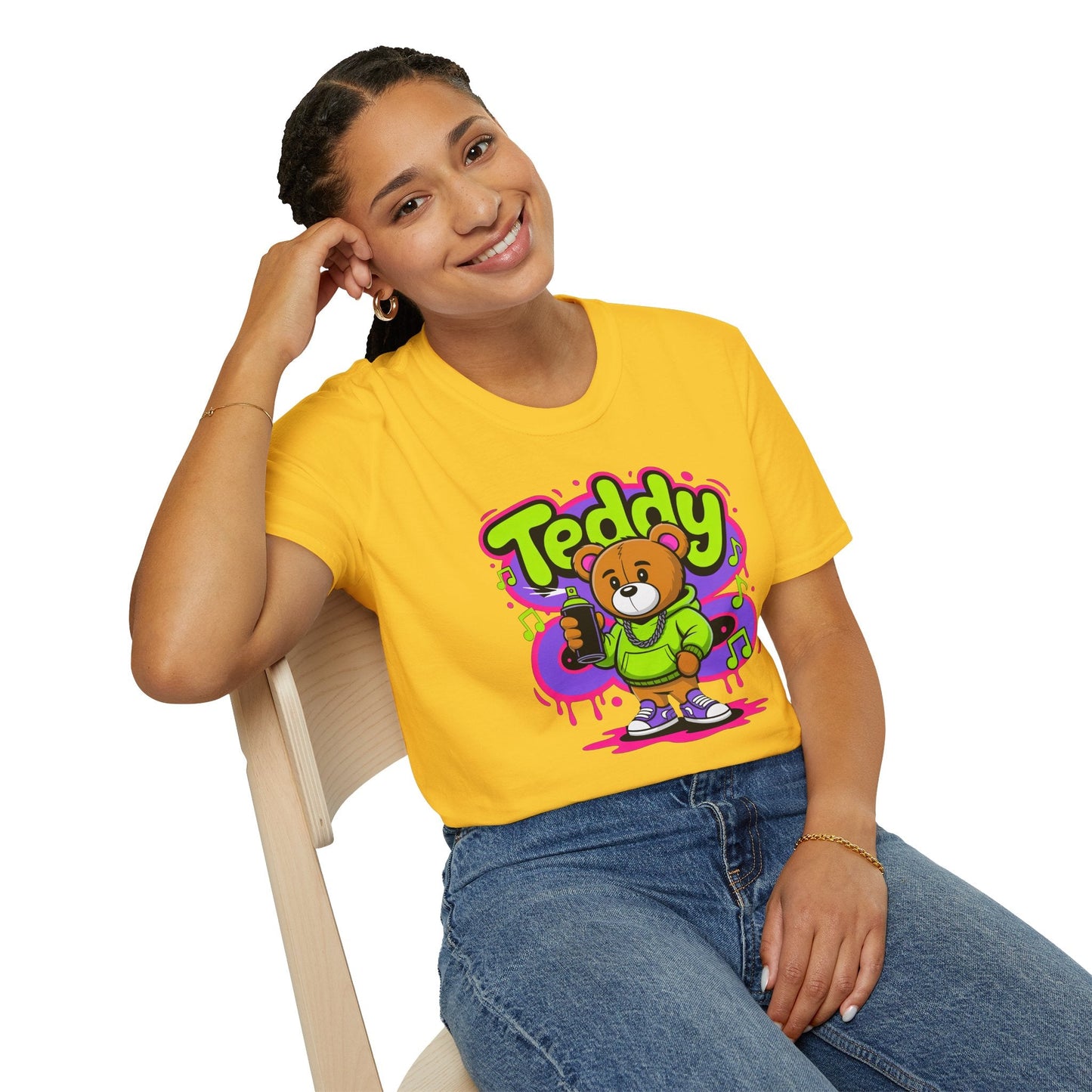 Cartoon T Shirt With Animation Funny Animals Tee Unisex Softstyle Gildan 64000 Cotton