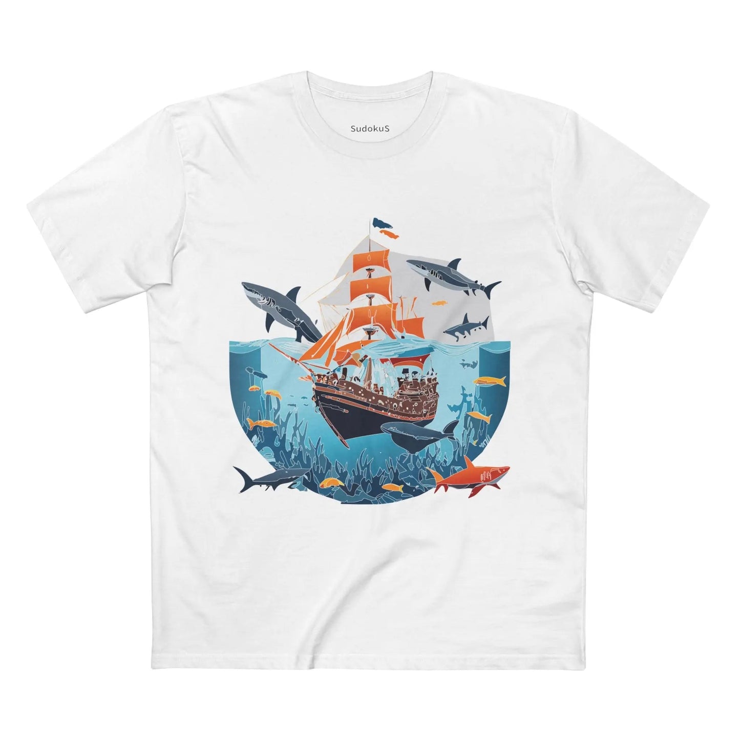 Ocean Coast Graphic Unisex 100 Cotton Staple Tee 23