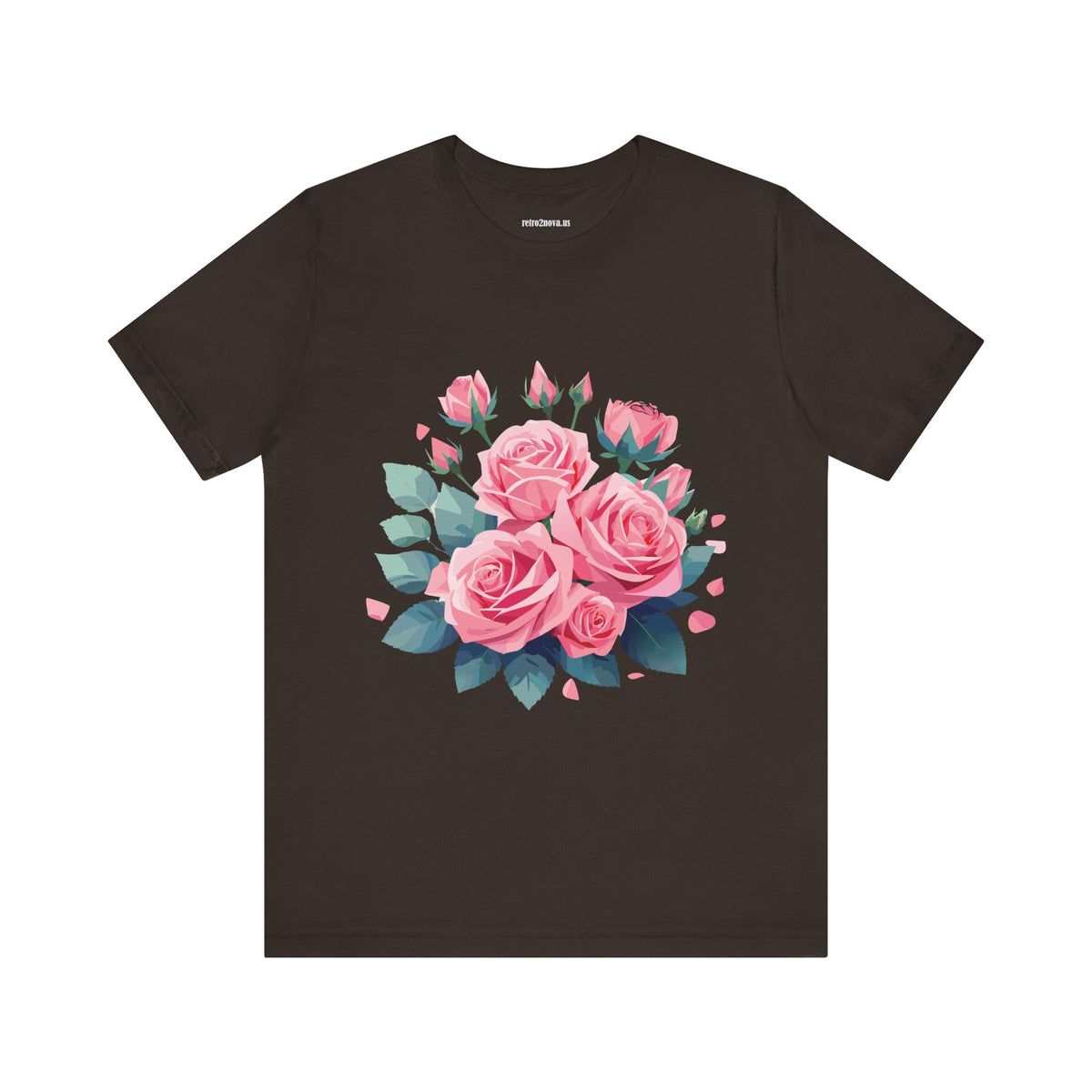Floral Graphic Unisex Cotton Bella+Canvas Tee with Flowers Design ab104