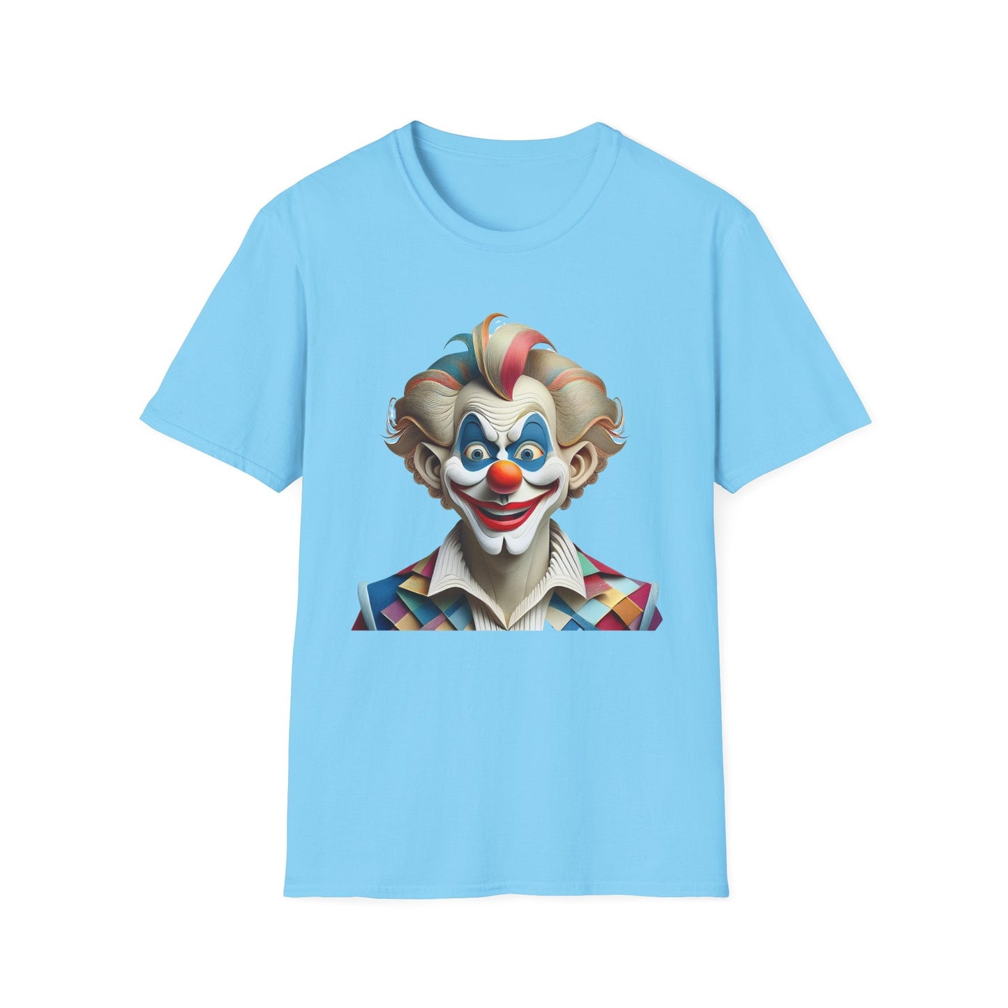 Unisex Clown Shirt Funny Man Circus Tee Softstyle Gildan 64000 Short Sleeve Everyday Comfort