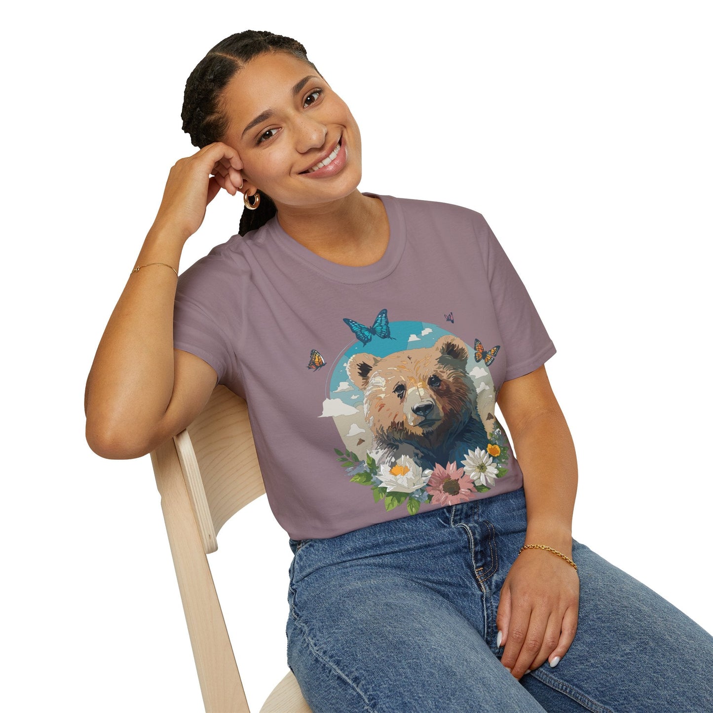 Bear Shirt Teddy Bear Tee Unisex Gildan Softstyle 100 Percent Ring Spun Cotton Tee