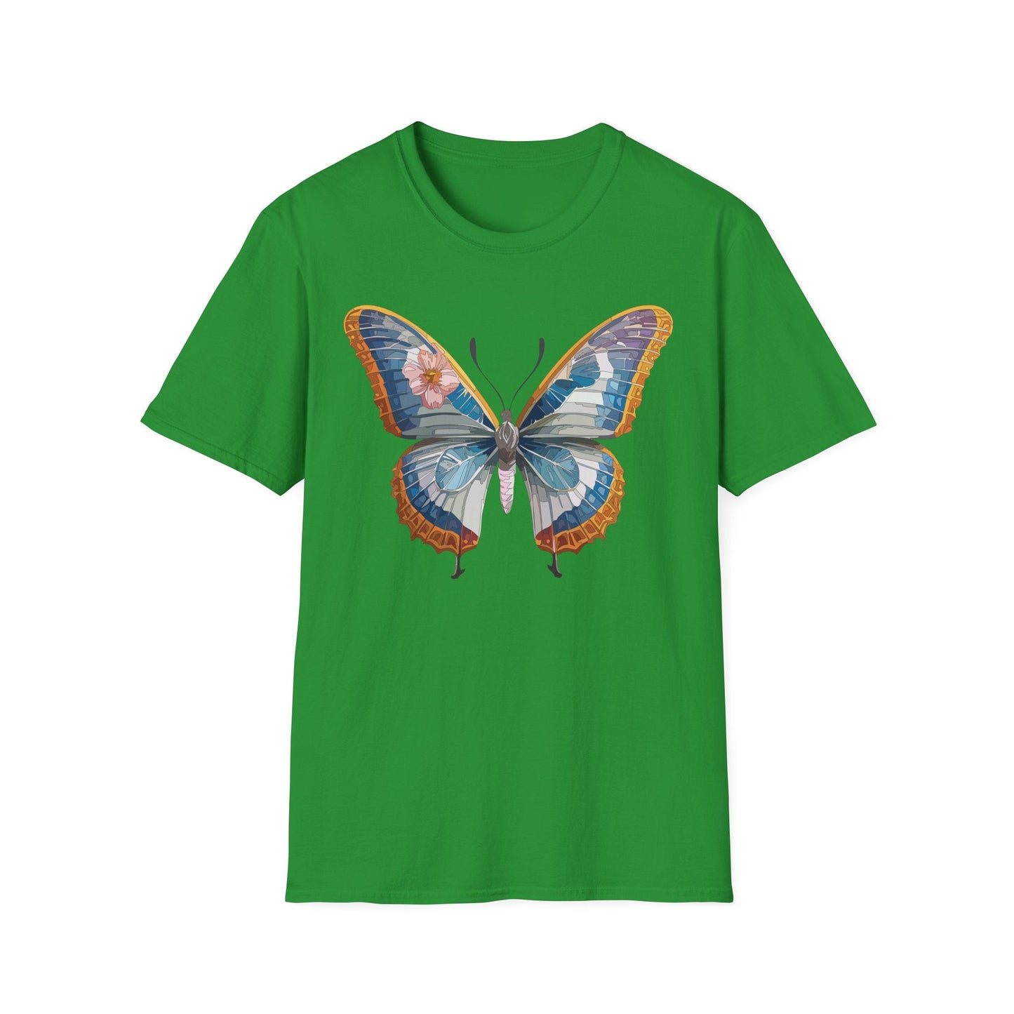 Unisex Butterfly Shirt Softstyle Tee 100 Percent Ring Spun Cotton Monarch Print Tee