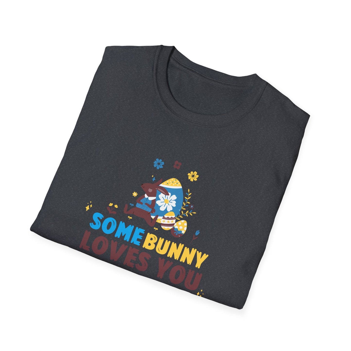 Easter Bunny T Shirt Unisex Gildan Softstyle 64000 Art Design With Easter Prints