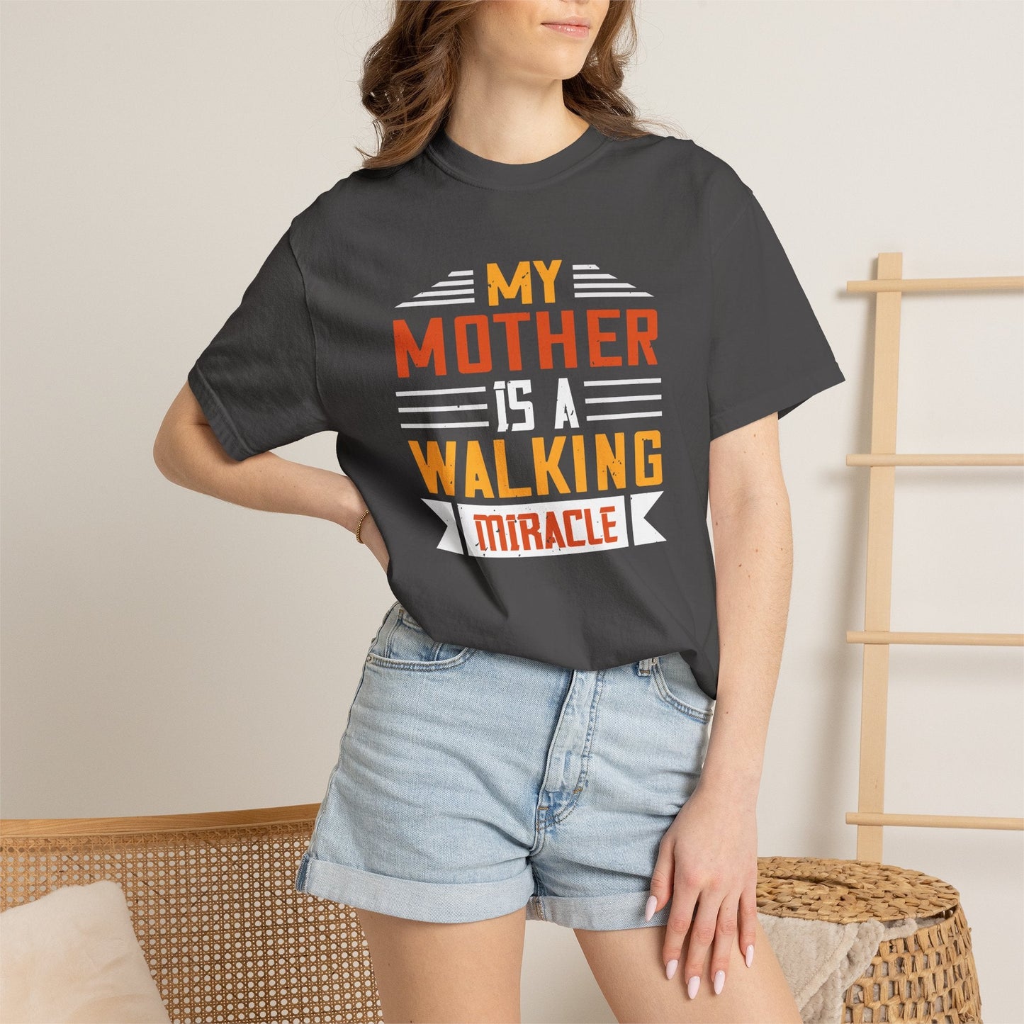Mom T-shirt Mother Day Mama Tee Unisex Comfort Colors Garment-Dyed Cotton h87