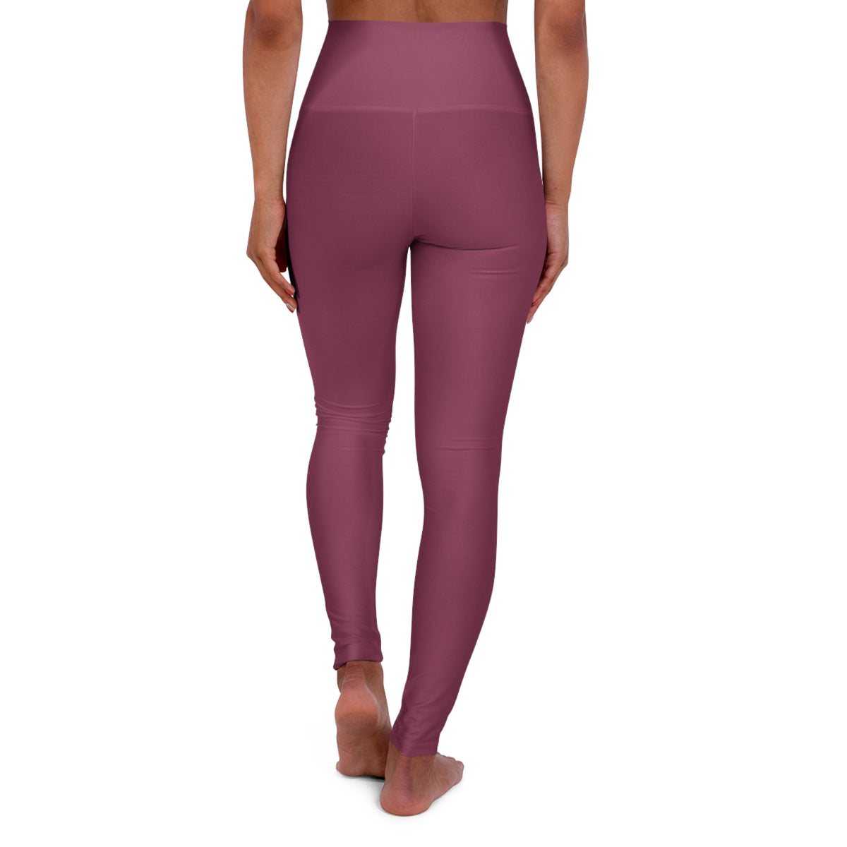 High-Waisted Vintage Berry Yoga Leggings Women's Seamless Poly-Span Stretchy Pastel Berry Mauve Activewear Pants