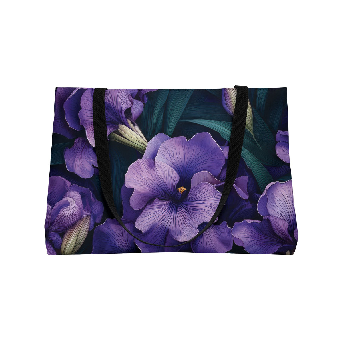 Floral Print Poly Canvas Weekender Bag 6