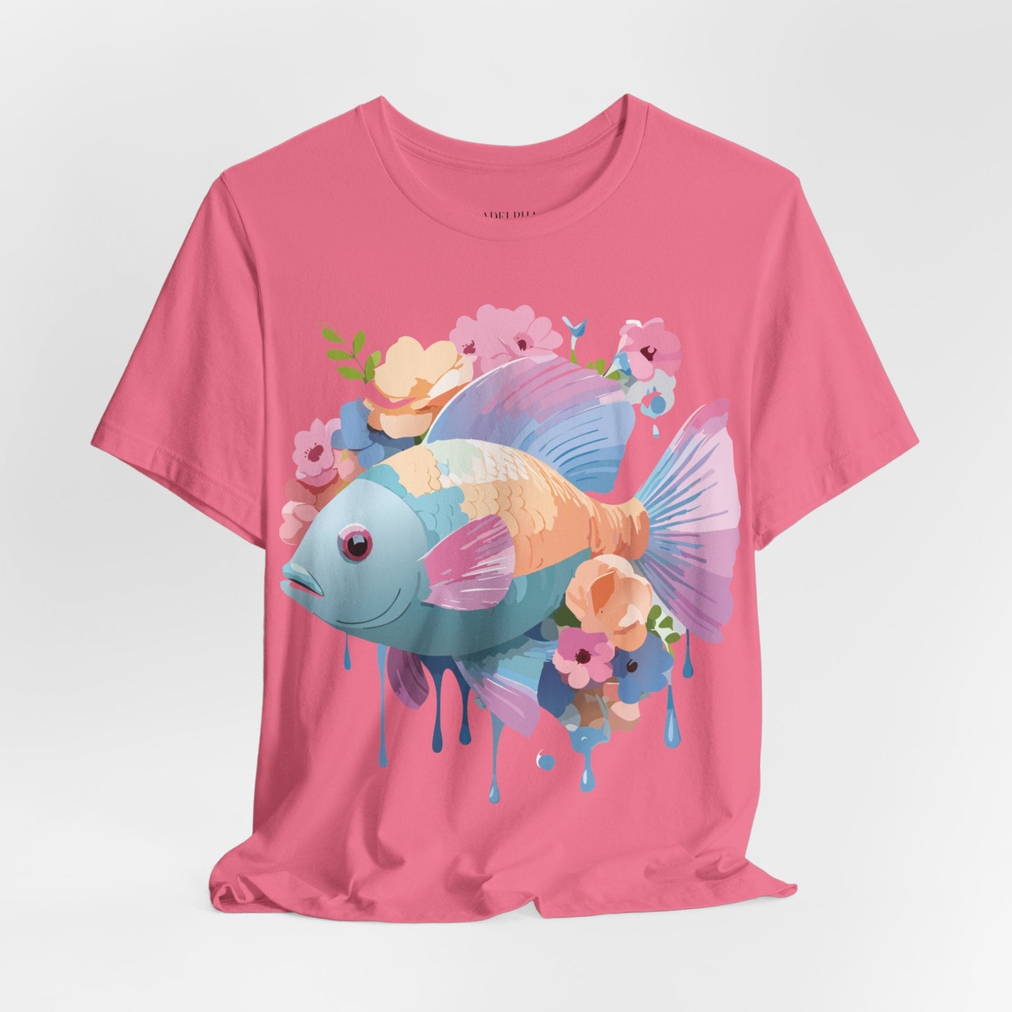 Fish Graphic Unisex 100 Cotton Vintage Artwork Tee 1