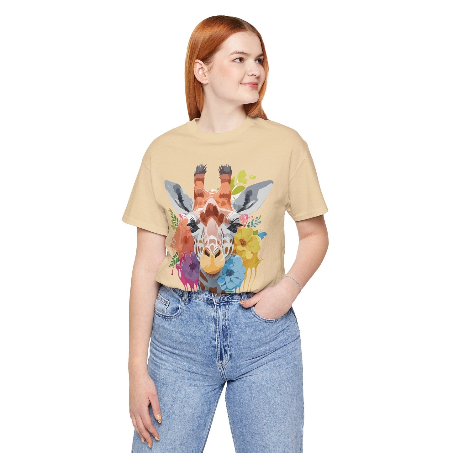 Giraffe Graphic Tee Unisex Jersey Short Sleeve Adelpha Vintage Inspired Artwork Design