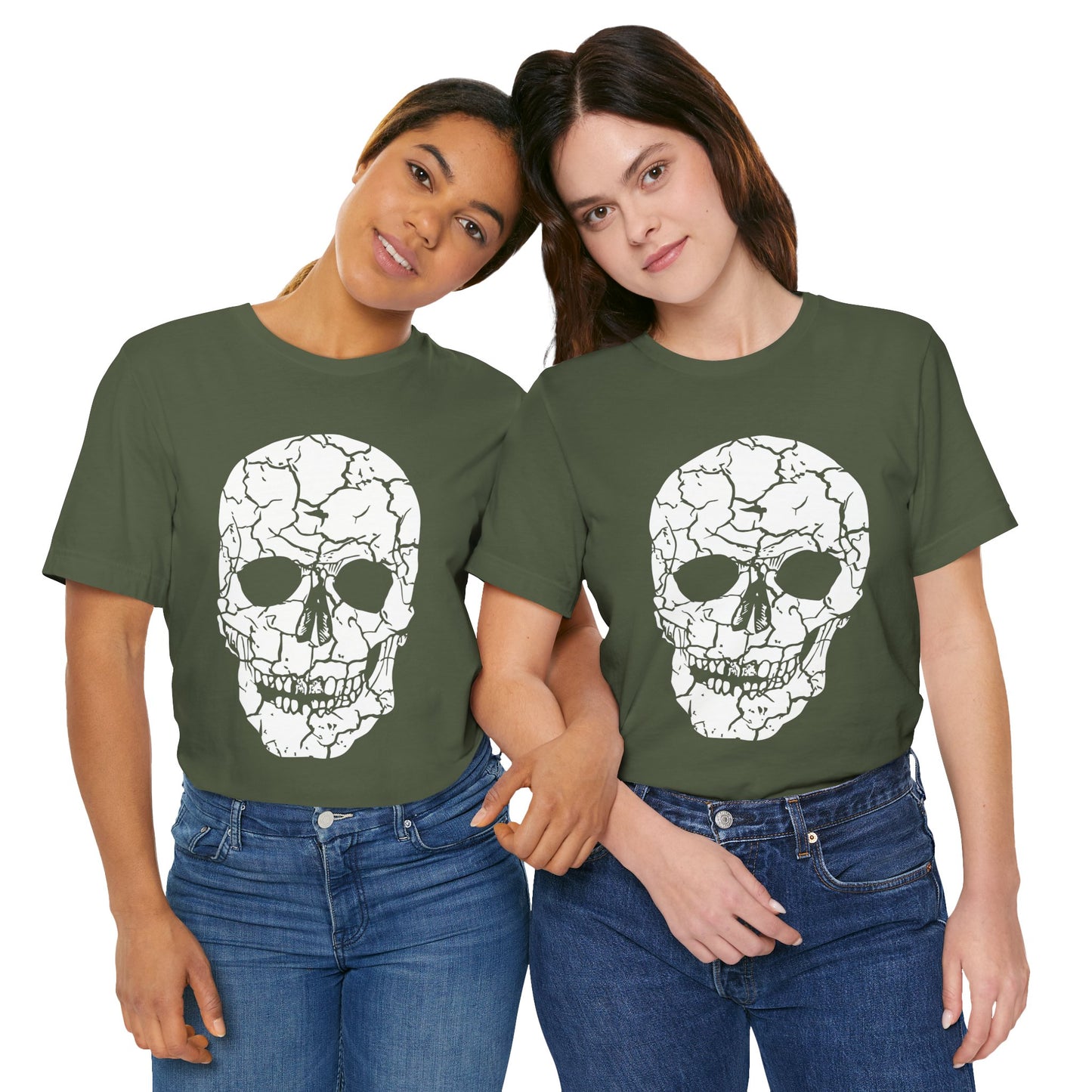 Unisex Cotton Tee Shirt with Skull